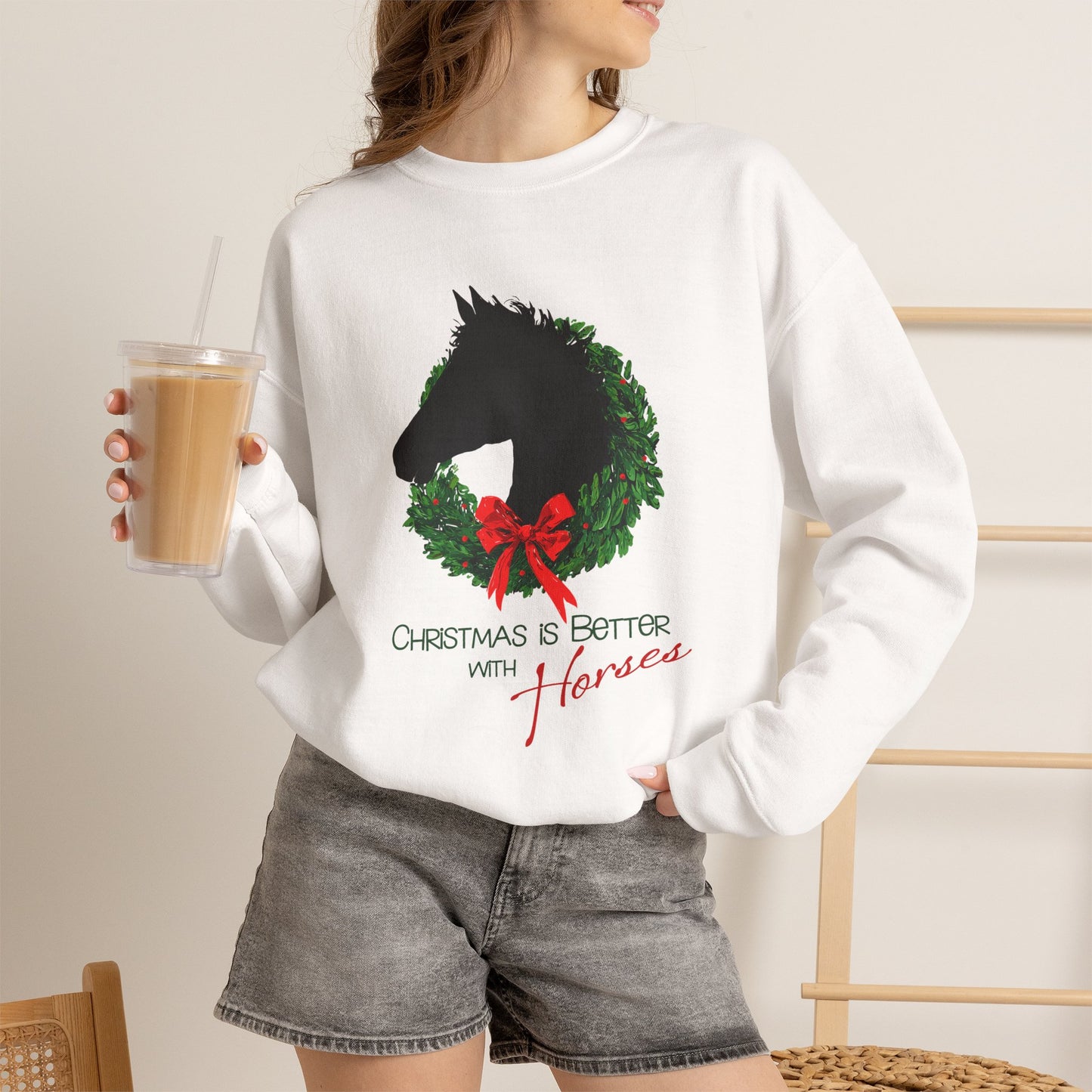 Christmas Is Better With Horses Sweatshirt – Horse Christmas Shirt