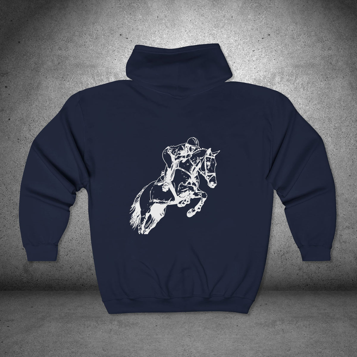 Hunter Jumper Horse Zip-Up Hoodie – Equestrian Jacket