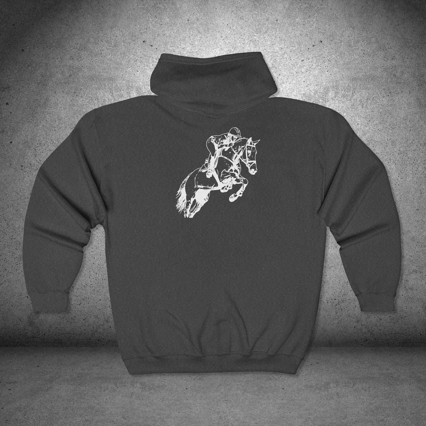 Hunter Jumper Show Horse Full Zip Hoodie Jacket Equestrian