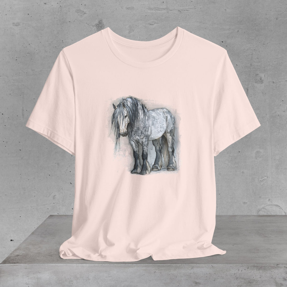 Percheron Horse T-Shirt – Watercolor Draft Horse Bella Canvas Tee