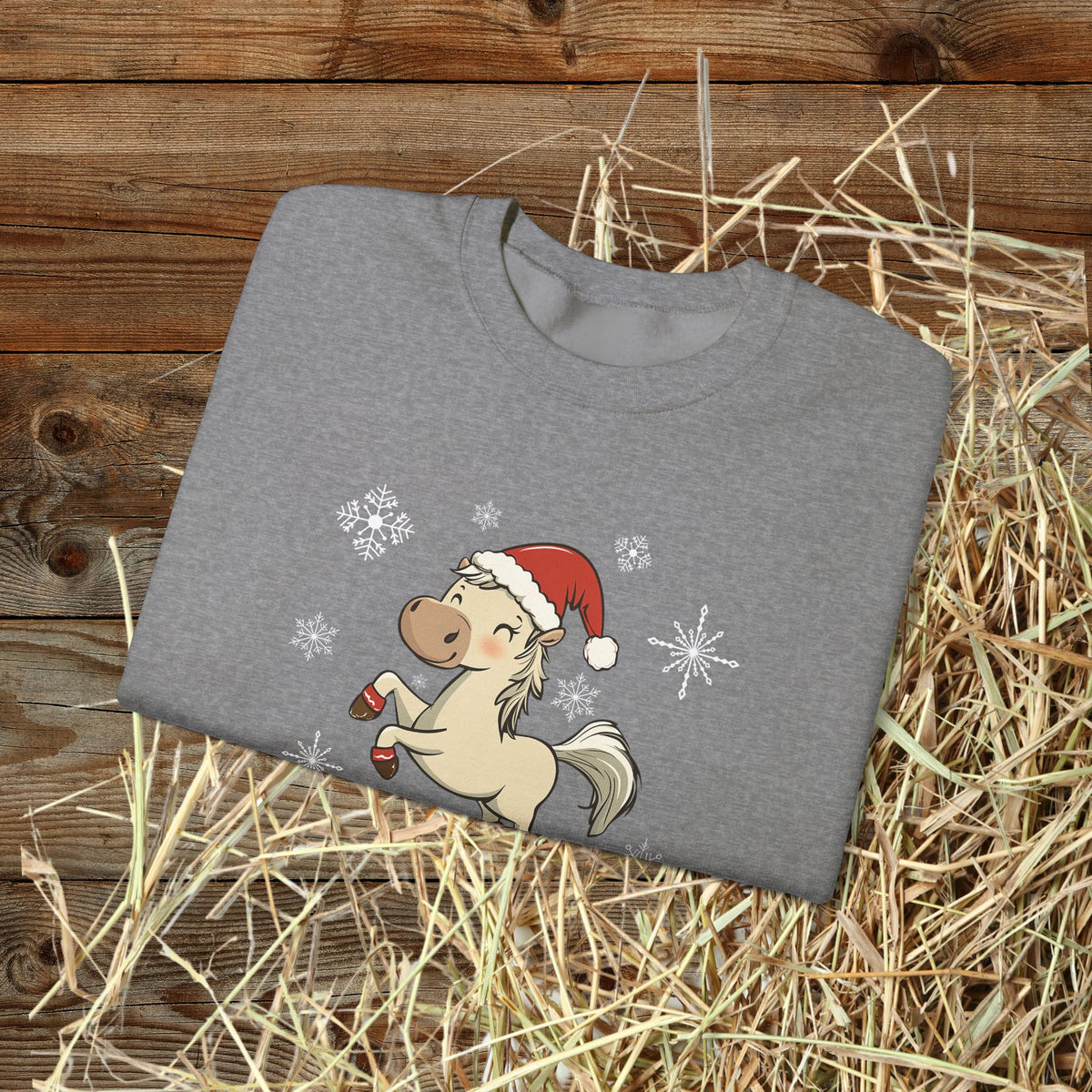 Prancing Through the Snow Horse Christmas Sweatshirt