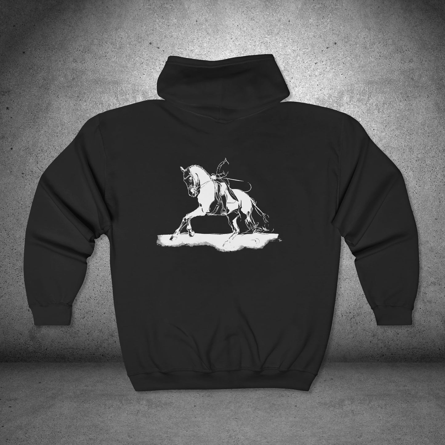 Dressage Horse Full Zip Hoodie – Wearable Art for Horse Lovers