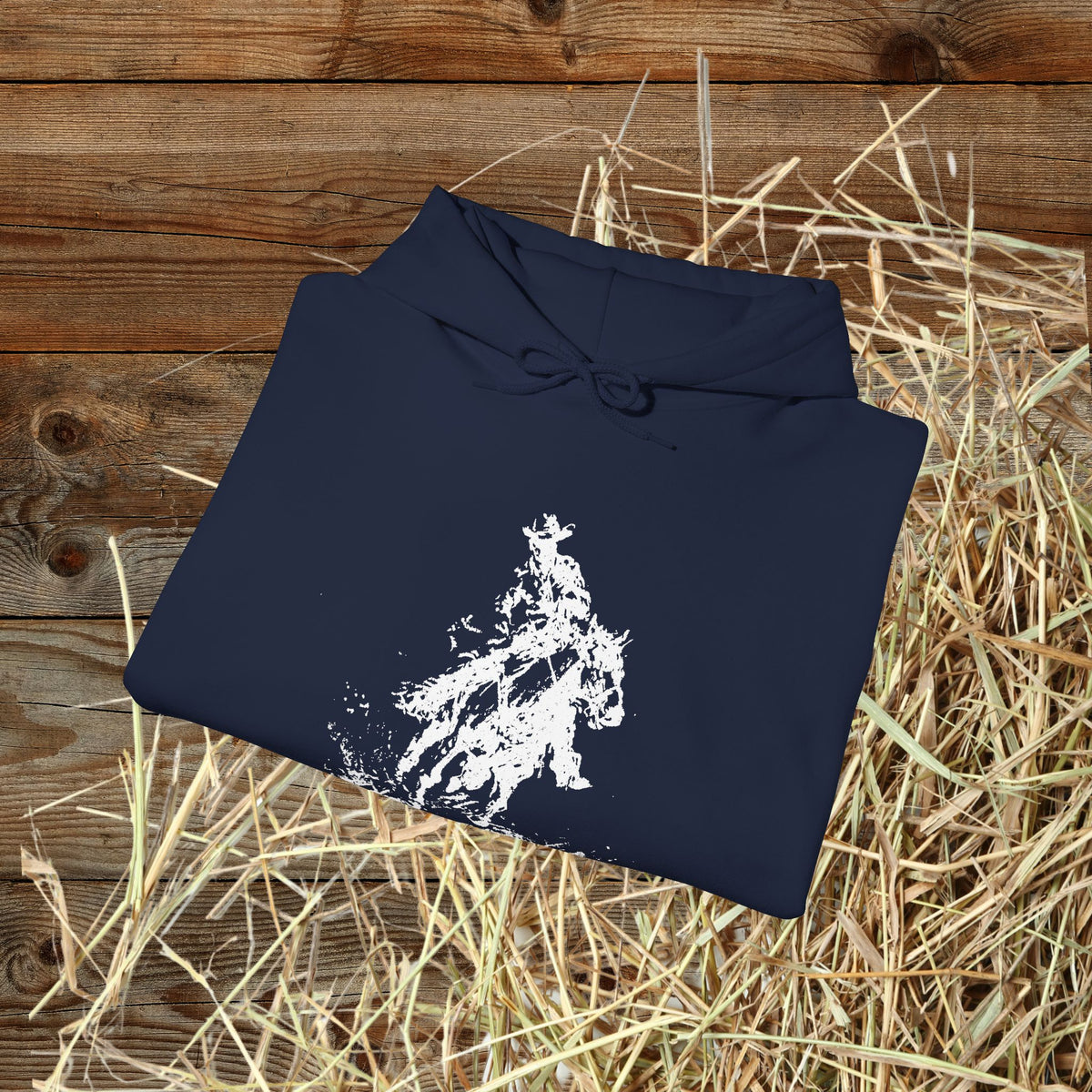 Western Ranch Horse Art Hoodie - Equestrian Sketch Sweatshirt