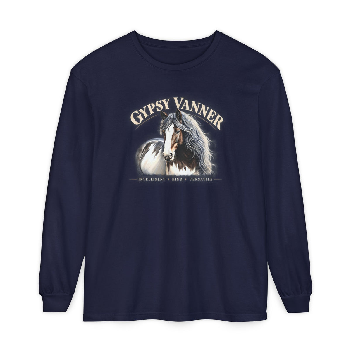 Gypsy Vanner Horse Comfort Colors Long Sleeve Shirt
