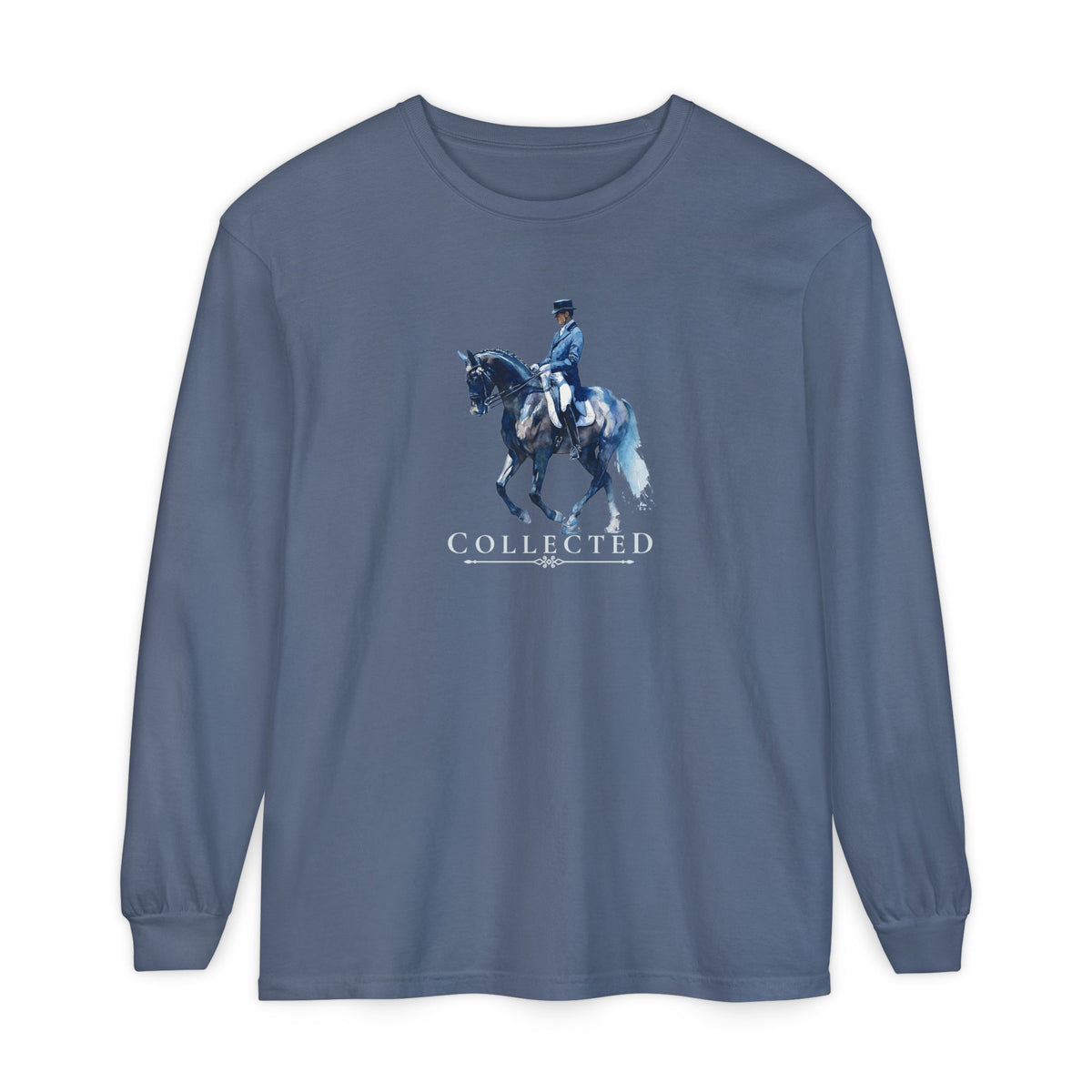 Dressage Horse Long Sleeve Shirt- Collected - Soft Barn Wear Equestrian Tee