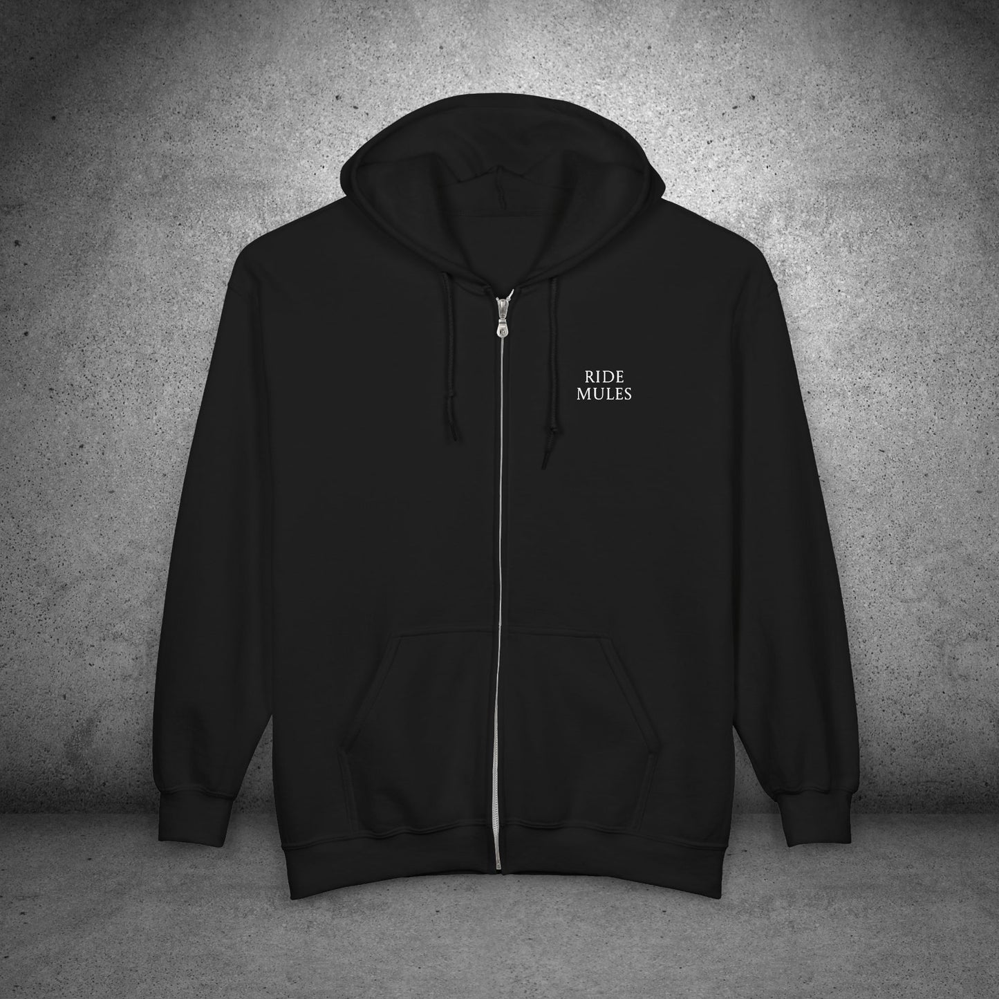 Western Mule Horse Full Zip Hoodie - Trail riding Jacket - Barn Coat