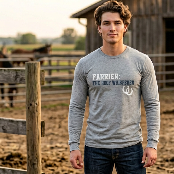 Farrier Long  Sleeve T-shirt, The Hoof Whisperer