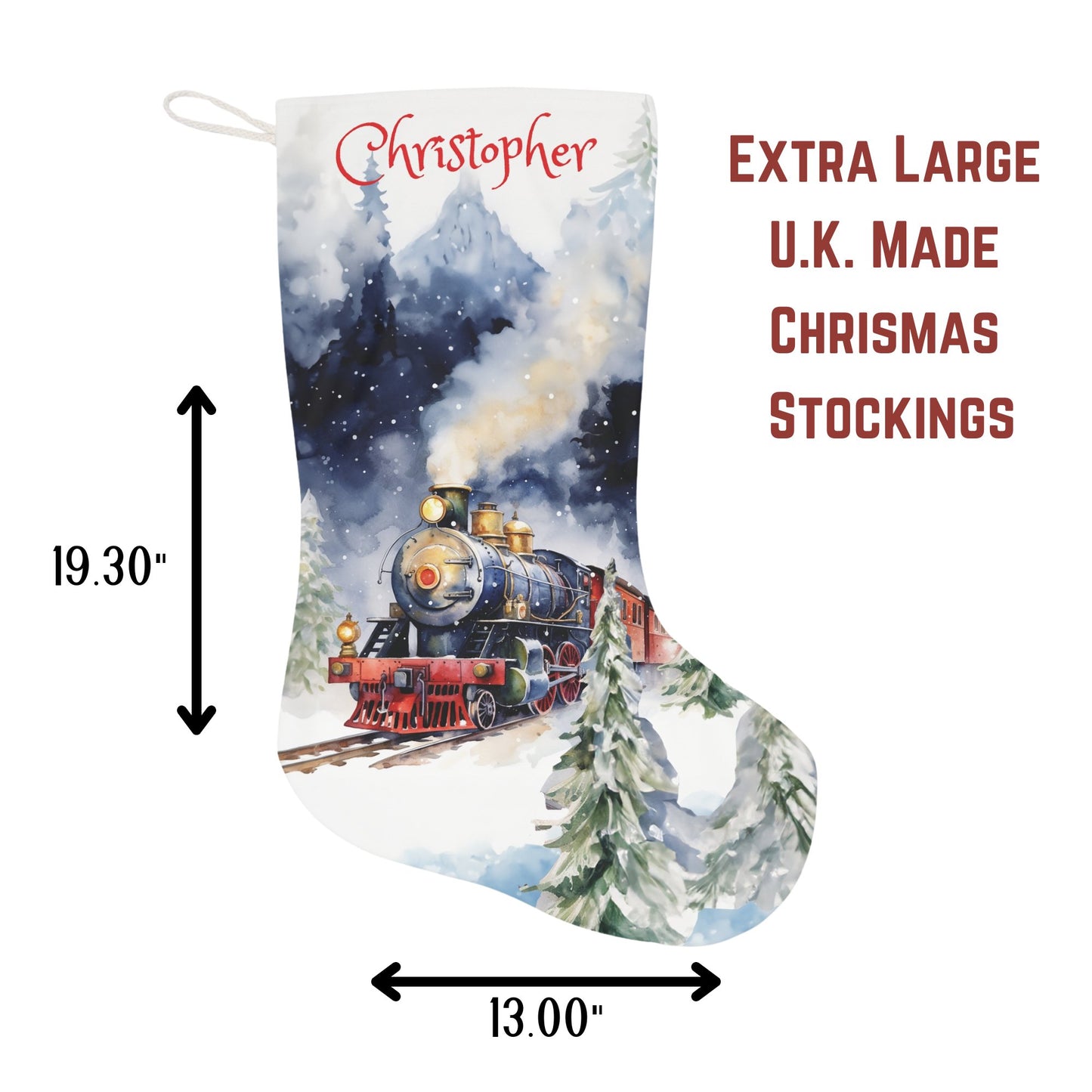 Beautiful Personalized Shetland Pony Christmas Stocking, EX Large Holiday Stocking - FlooredByArt