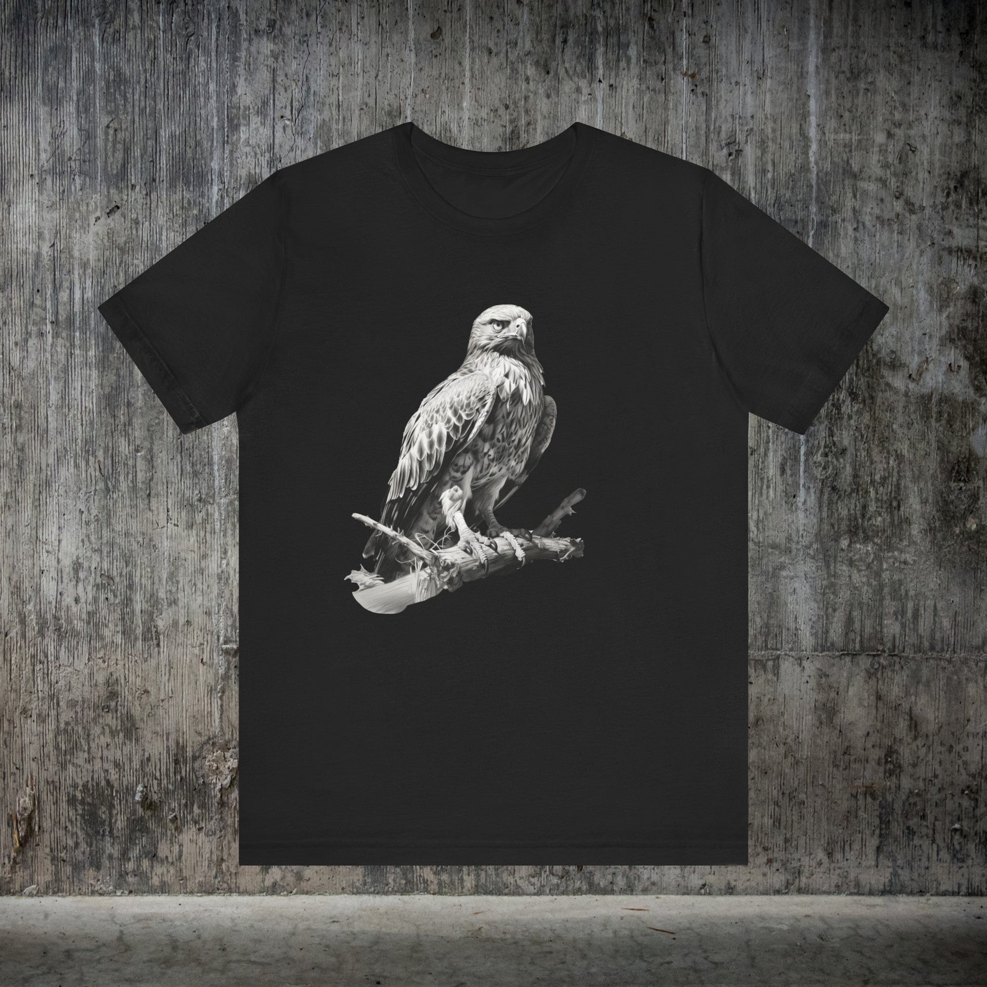 Bird Wildlife Tshirt, Red Tail Hawk Artwork on Tee, Protect National Parks - FlooredByArt