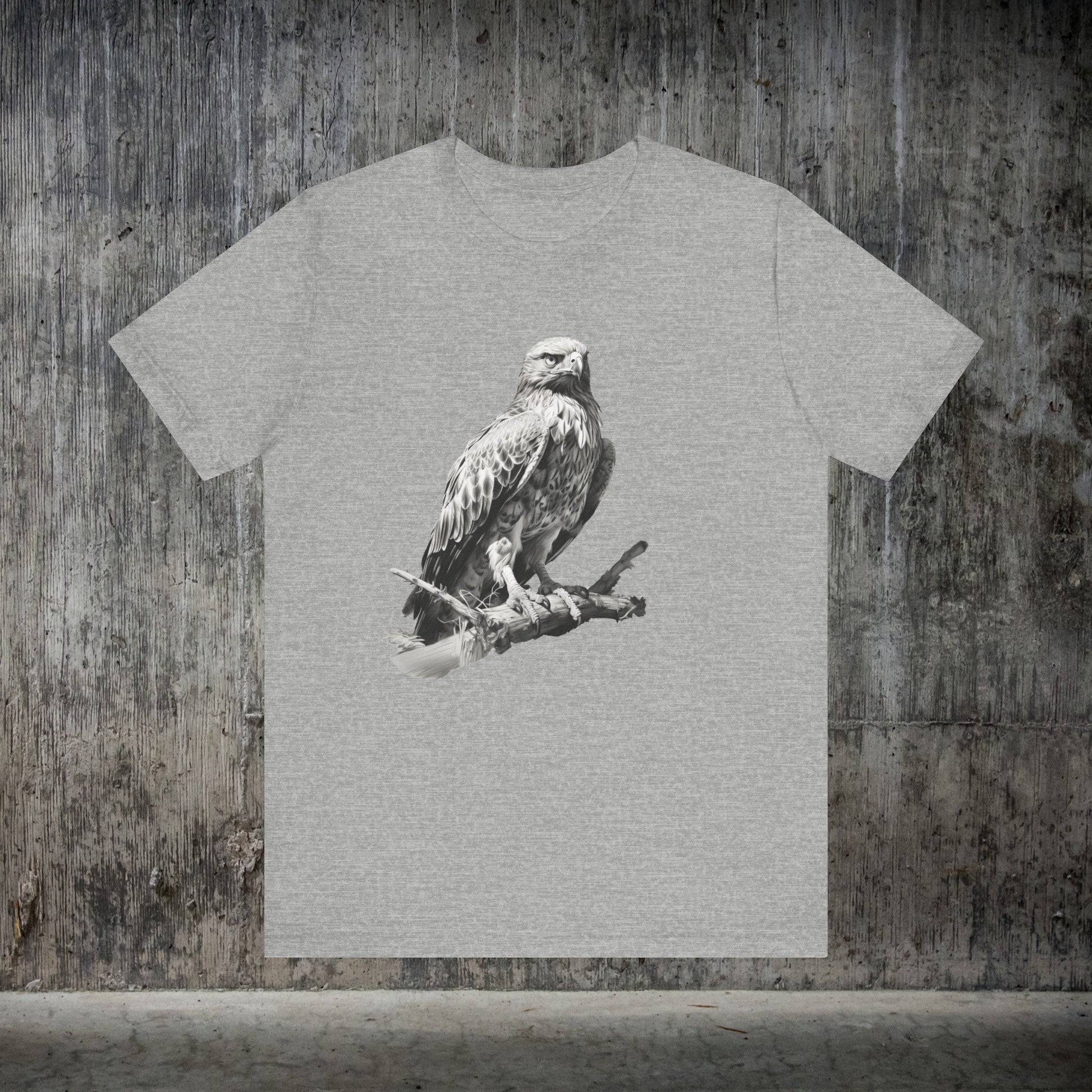 Bird Wildlife Tshirt, Red Tail Hawk Artwork on Tee, Protect National Parks - FlooredByArt