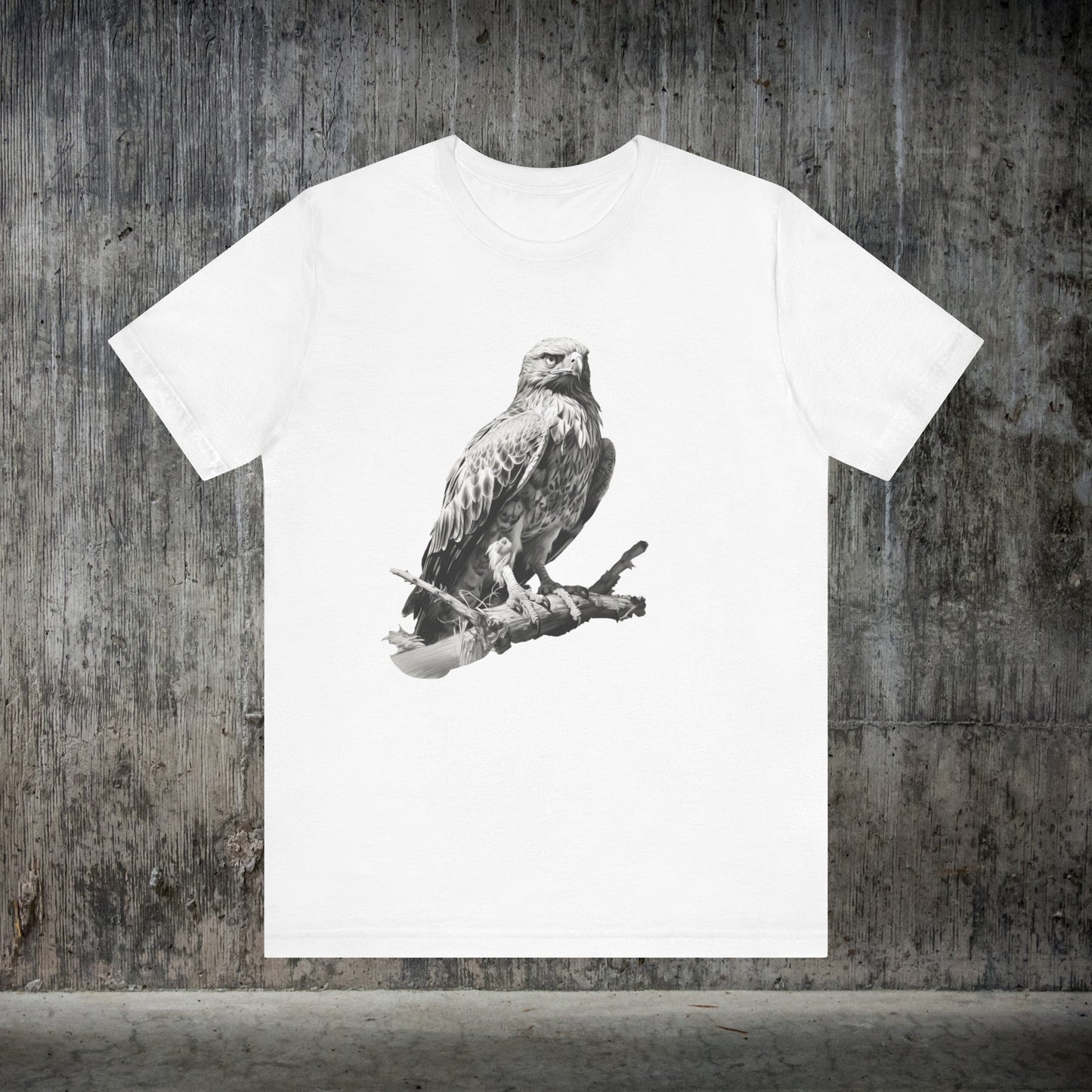 Bird Wildlife Tshirt, Red Tail Hawk Artwork on Tee, Protect National Parks - FlooredByArt