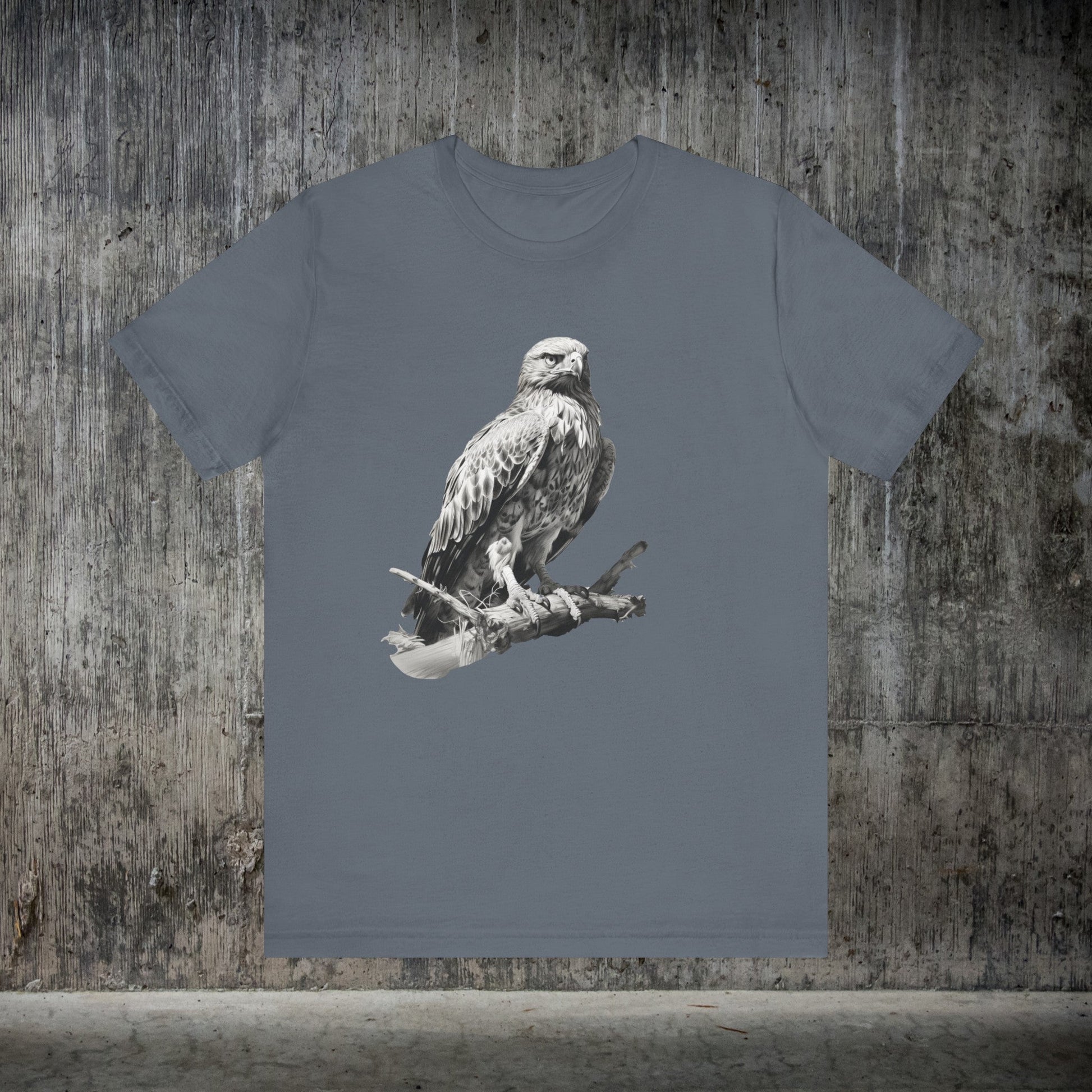 Bird Wildlife Tshirt, Red Tail Hawk Artwork on Tee, Protect National Parks - FlooredByArt