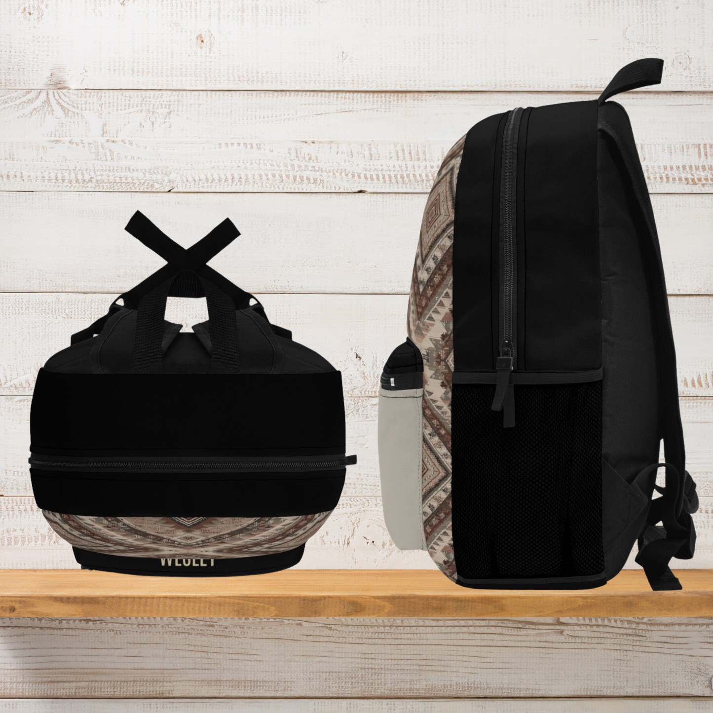 Vintage Rodeo Bucking Bronco Backpack | Southwestern Aztec Pattern