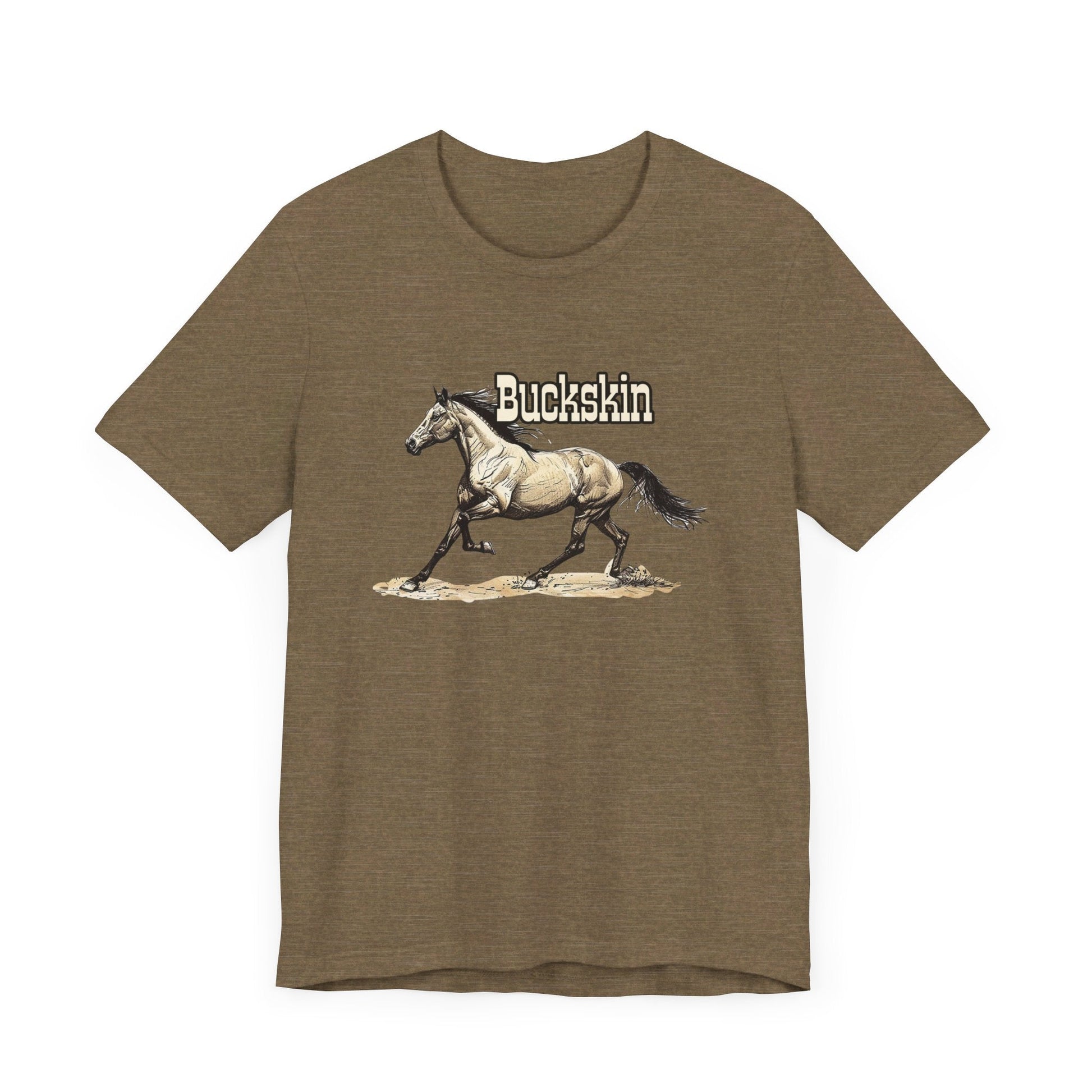 Buckskin Horse T - shirt ART, Great Drawing of a Buckskin Horse Tee - FlooredByArt