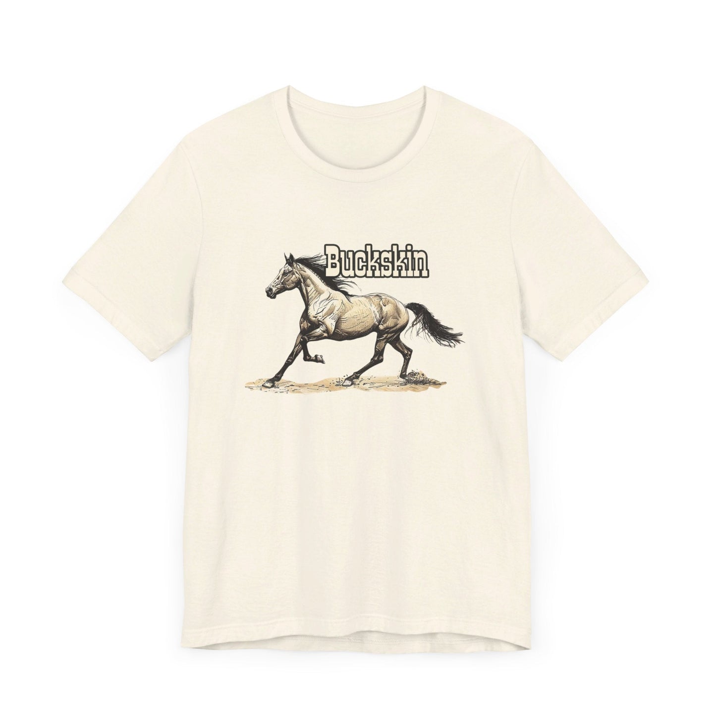 Buckskin Horse T - shirt ART, Great Drawing of a Buckskin Horse Tee - FlooredByArt