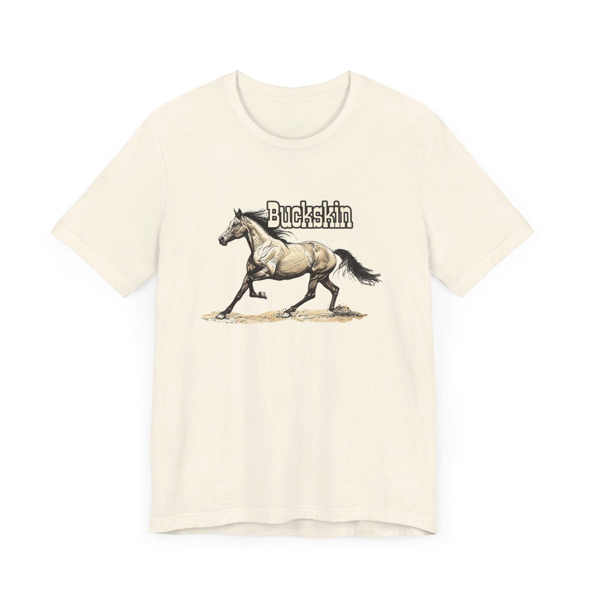 Buckskin Horse T - shirt ART, Great Drawing of a Buckskin Horse Tee - FlooredByArt