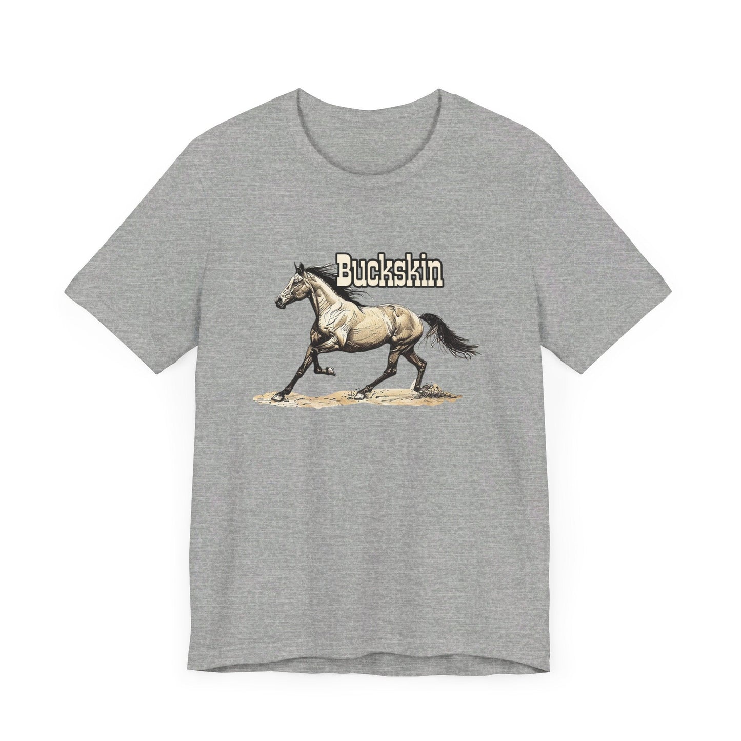 Buckskin Horse T - shirt ART, Great Drawing of a Buckskin Horse Tee - FlooredByArt