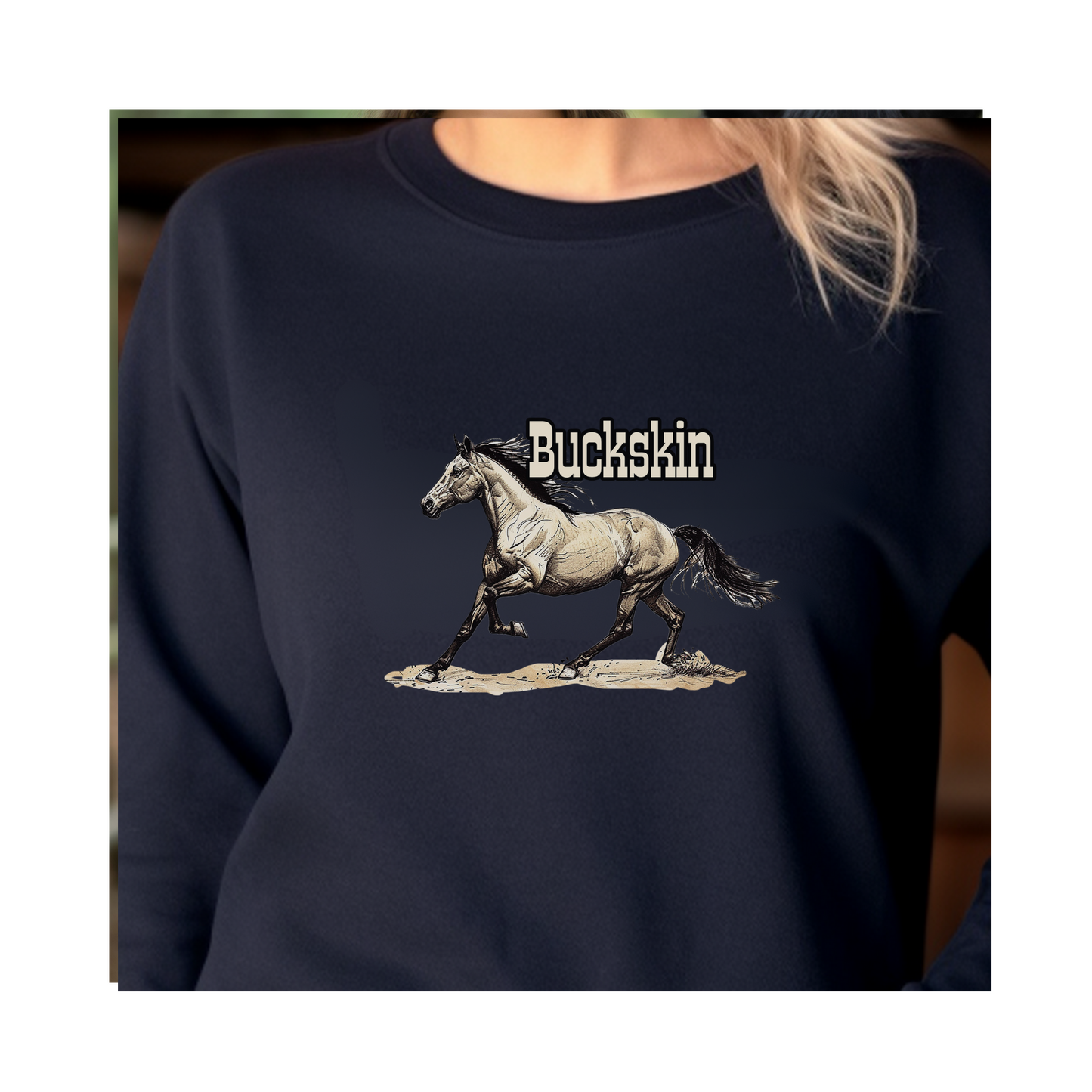 Buckskin Horse Sweatshirt ART, Buckskin Horse Lover Sweater