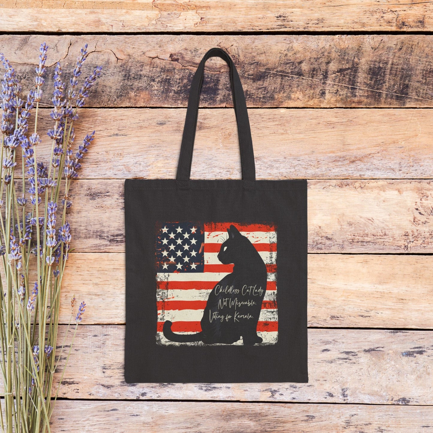 Childless Cat Lady, Kamala Cat Lady TOTEBAG, Womens Rights, Save Our Democracy - FlooredByArt