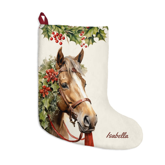 Christmas Shetland Pony, Large Holiday Stocking, USA - FlooredByArt