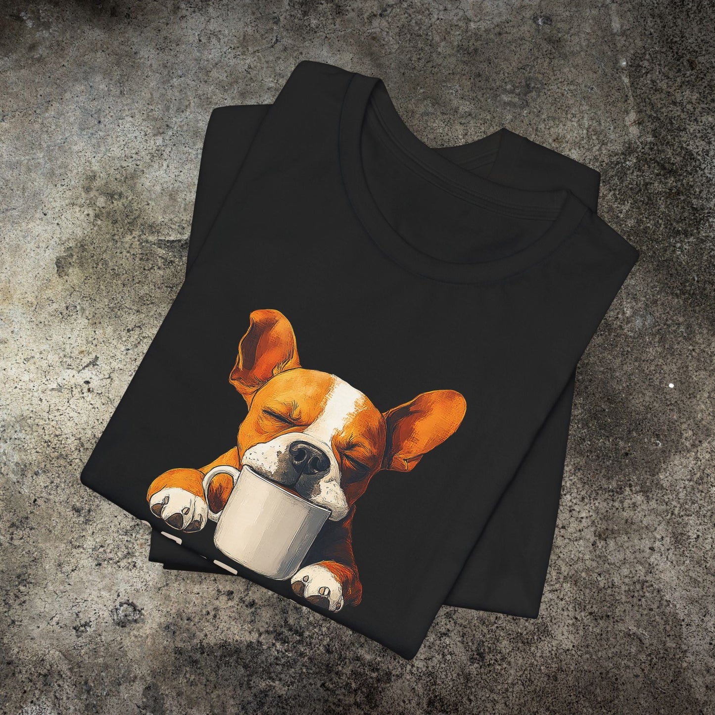 Coffee Nap T-Shirt – Cute French Bulldog & Coffee Lover Tee - FlooredByArt