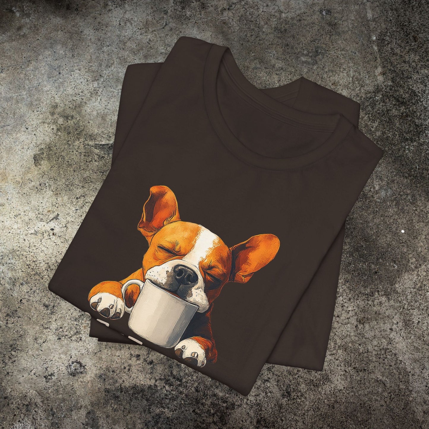 Coffee Nap T-Shirt – Cute French Bulldog & Coffee Lover Tee - FlooredByArt
