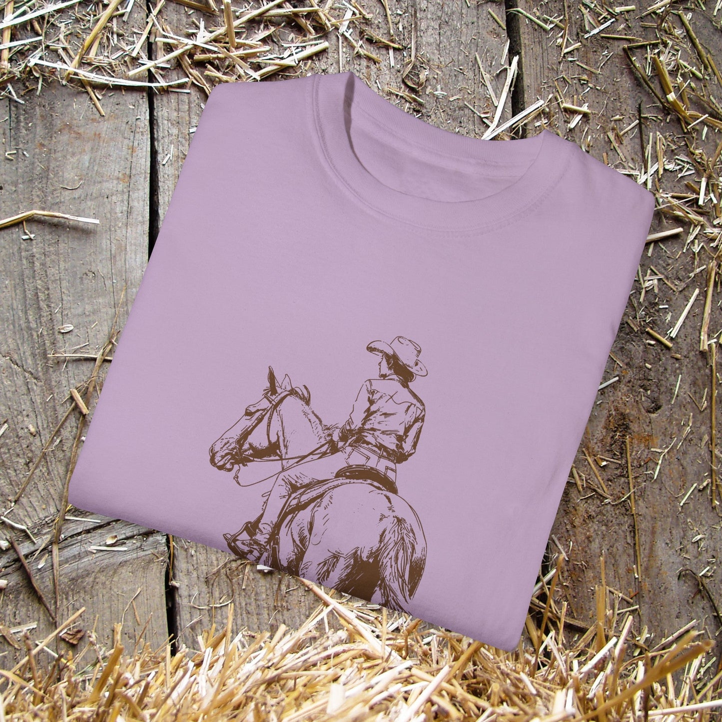 Comfort Color Horse Shirt, New Horse Drawing, "Country Life" Horse Art Tee, Horse Lover Shirt - FlooredByArt