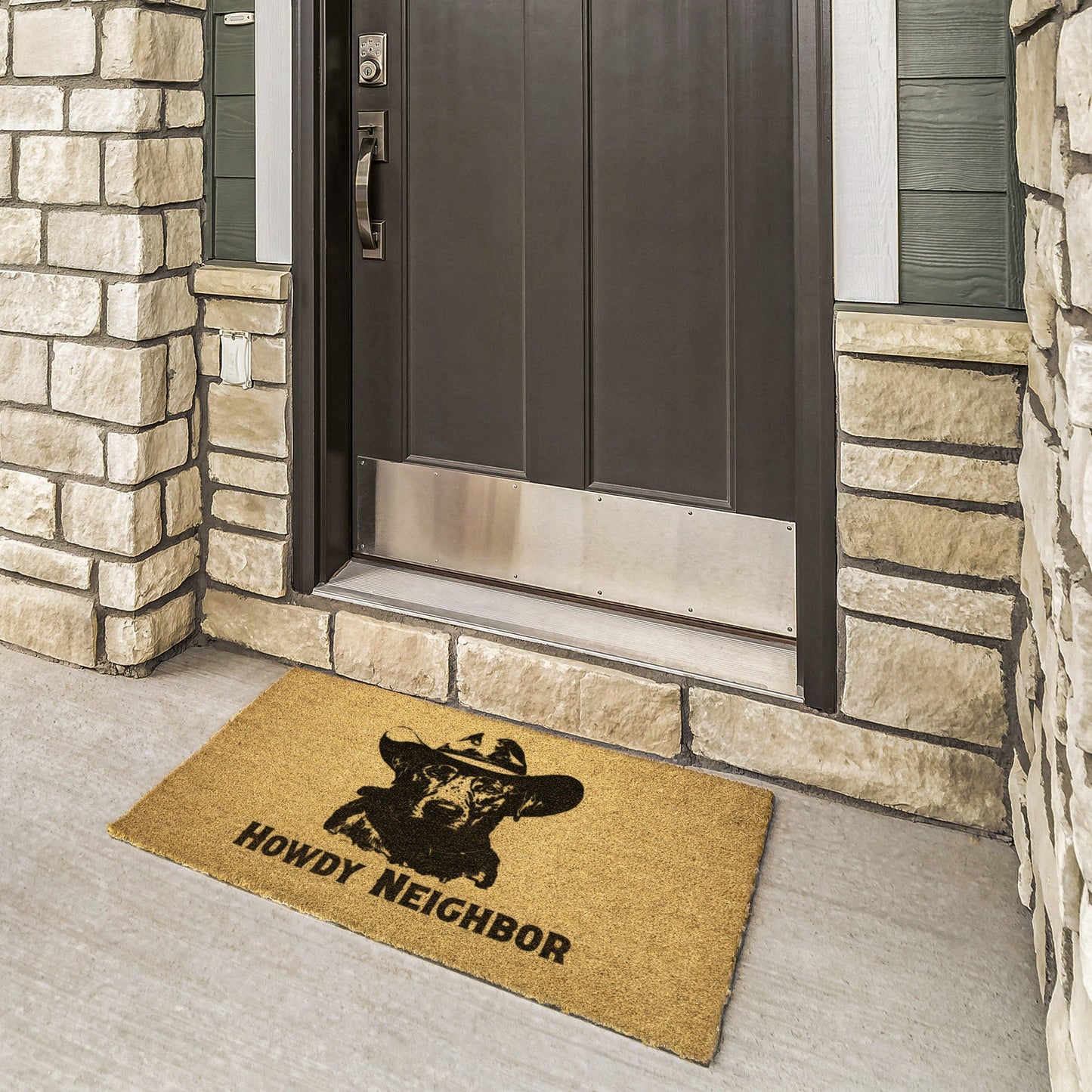 Cowboy Dog DoormatPersonalized Dog Gift, Welcome Mat Dog, Dog Doormat, Custom Dog Gift, Dog Breeds, Dog Door Mat, Dog Welcome Doormat, Custom Welcome Dog Mat - FlooredByArt