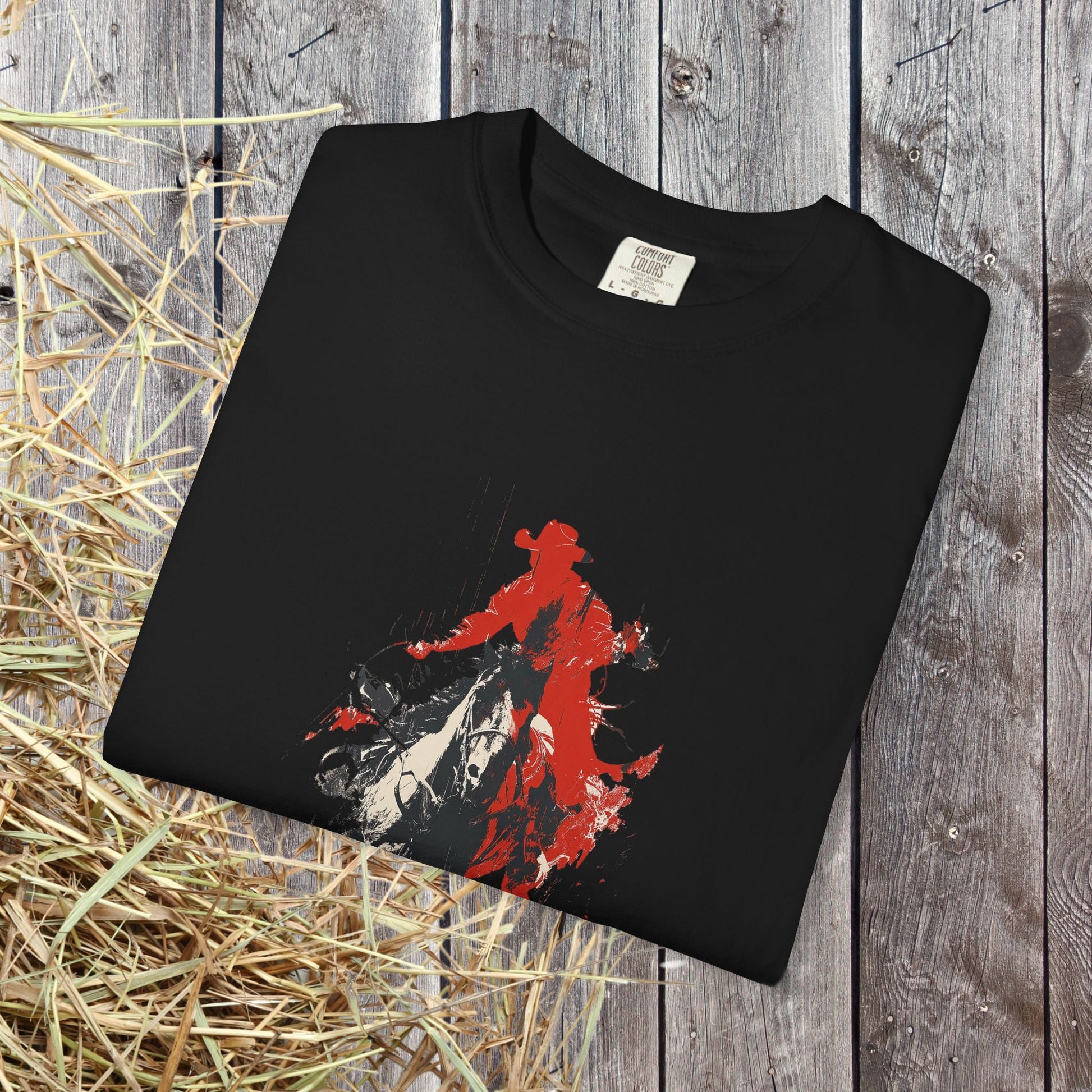 Cowboy Pop Art T-Shirt - Western Tee, Rodeo Cowgirls & Cowboys - FlooredByArt