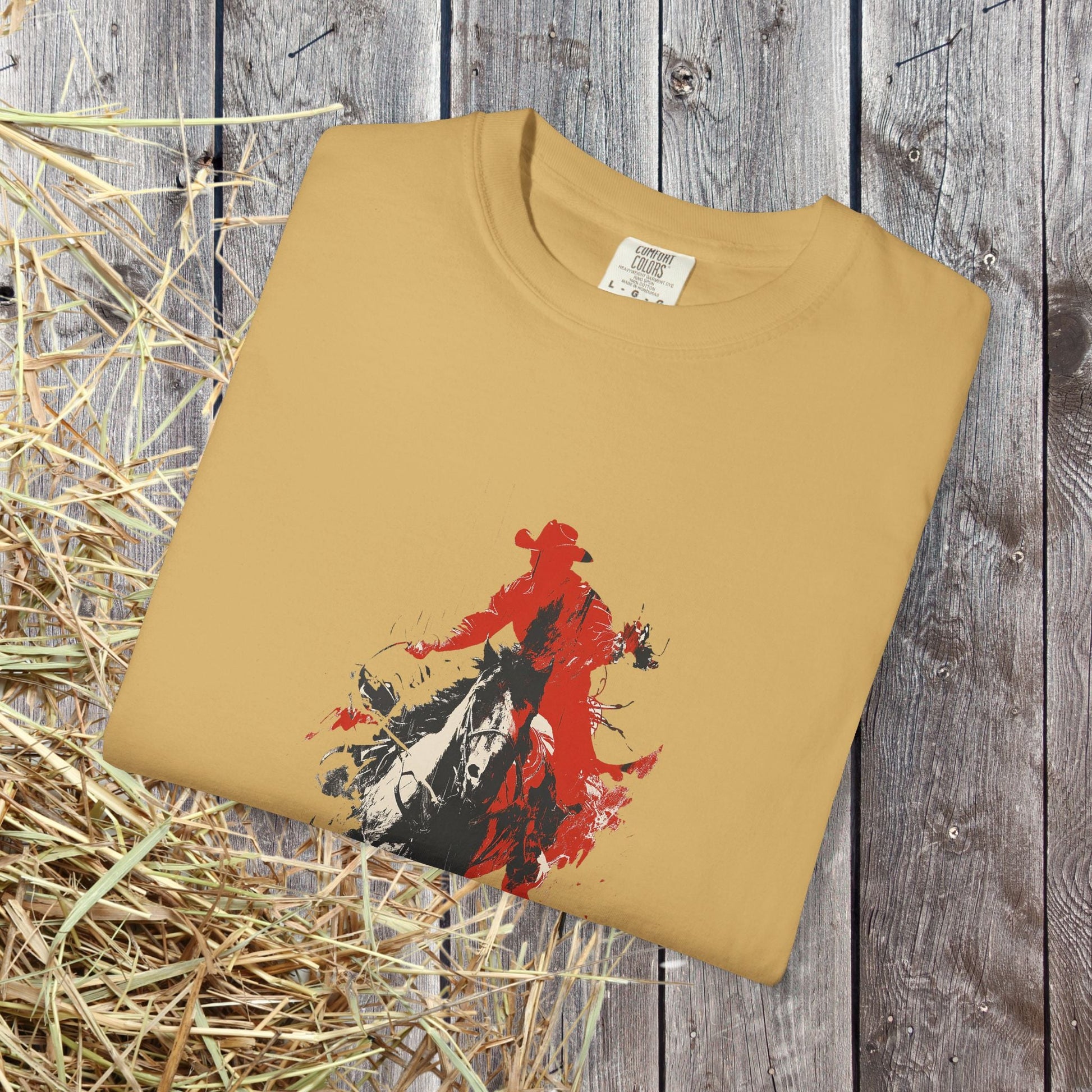 Cowboy Pop Art T-Shirt - Western Tee, Rodeo Cowgirls & Cowboys - FlooredByArt