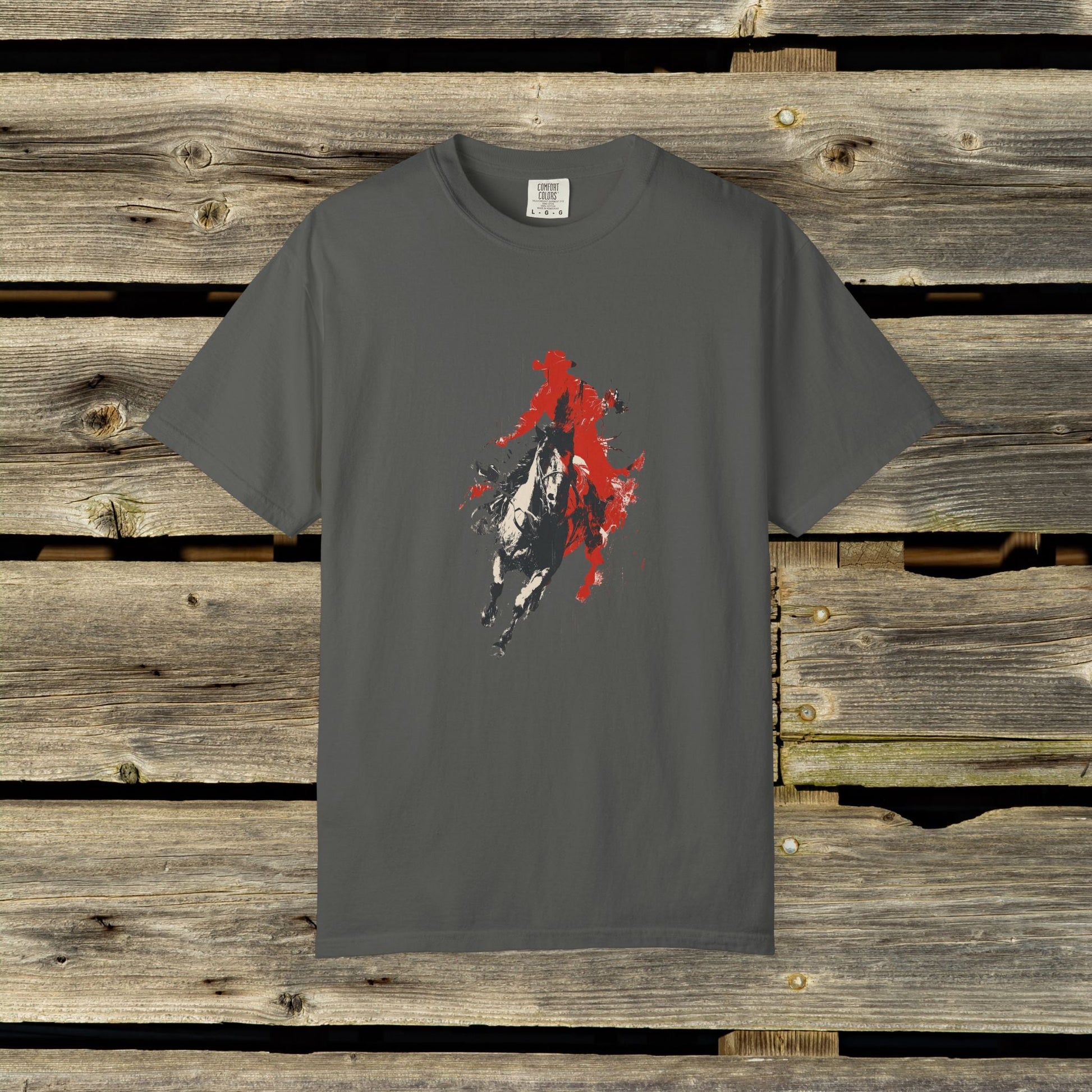 Cowboy Pop Art T-Shirt - Western Tee, Rodeo Cowgirls & Cowboys - FlooredByArt