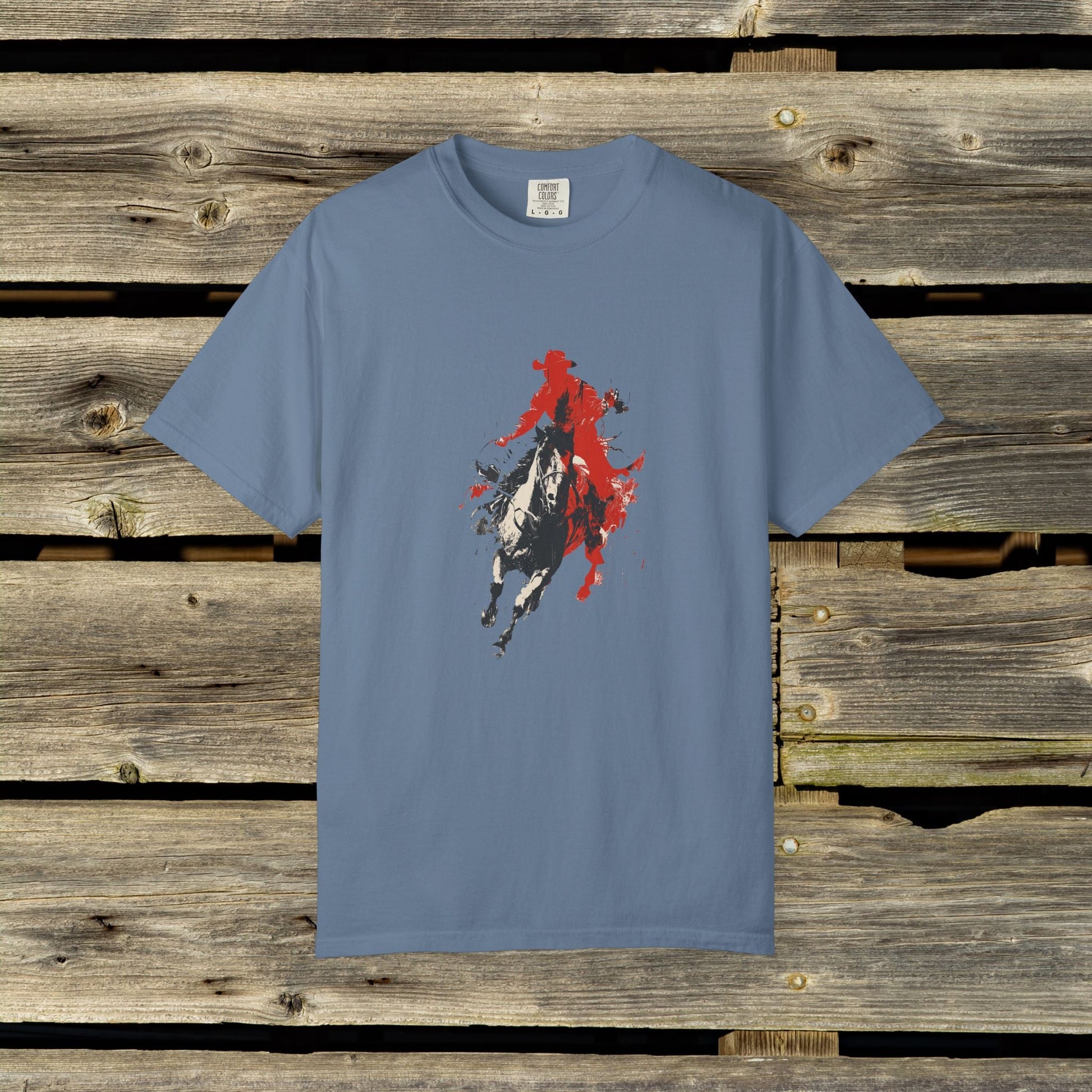 Cowboy Pop Art T-Shirt - Western Tee, Rodeo Cowgirls & Cowboys - FlooredByArt