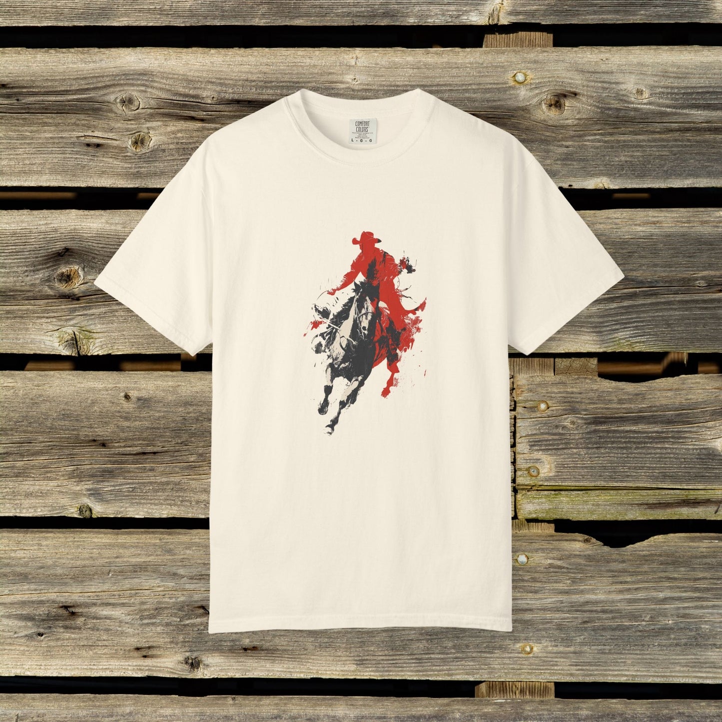 Cowboy Pop Art T-Shirt - Western Tee, Rodeo Cowgirls & Cowboys - FlooredByArt
