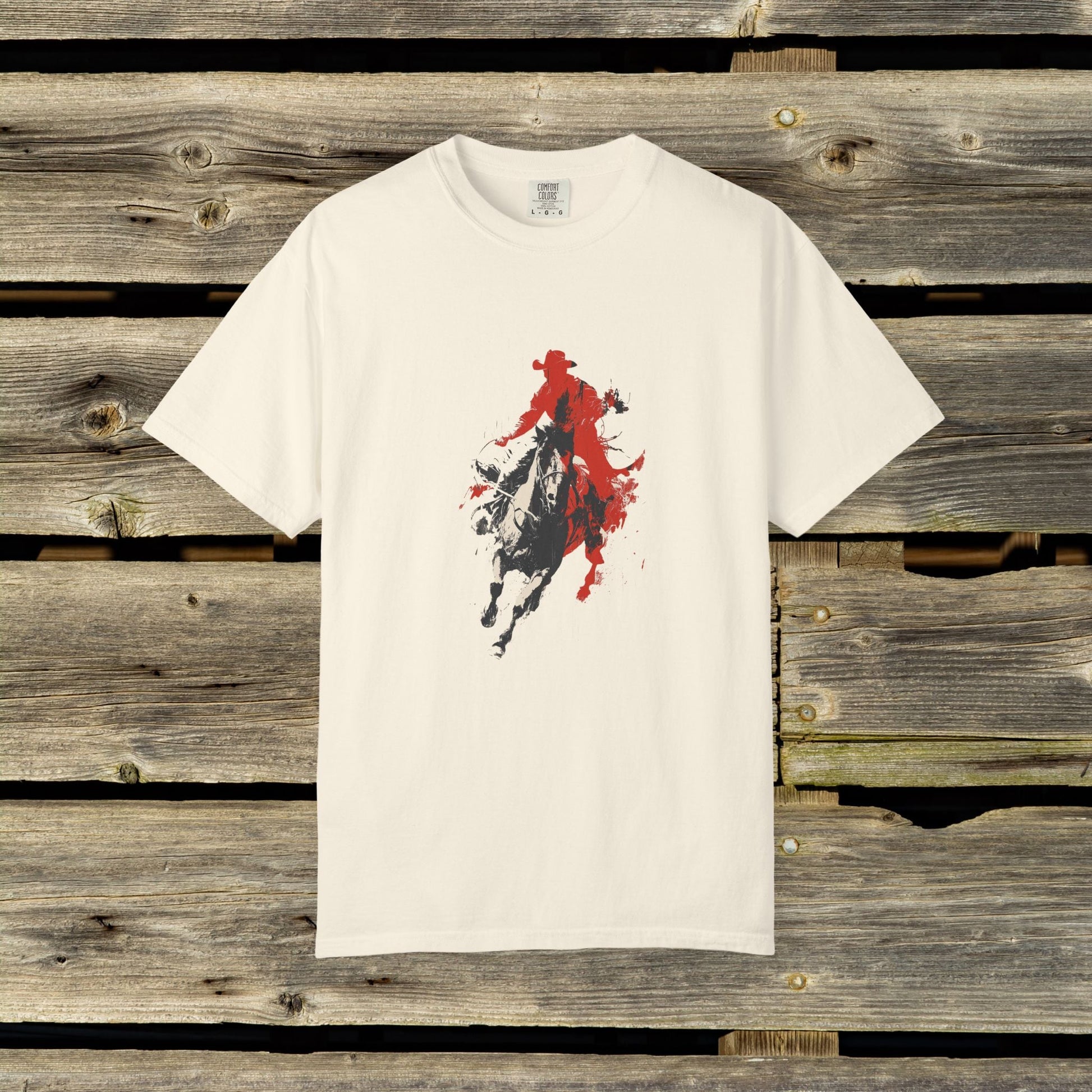 Cowboy Pop Art T-Shirt - Western Tee, Rodeo Cowgirls & Cowboys - FlooredByArt