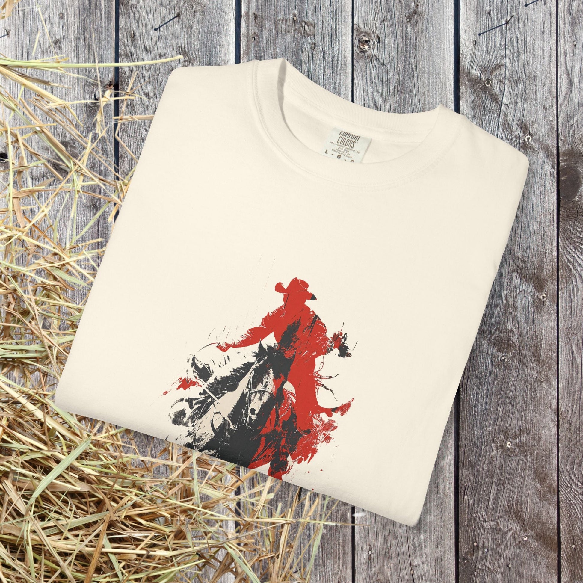 Cowboy Pop Art T-Shirt - Western Tee, Rodeo Cowgirls & Cowboys - FlooredByArt