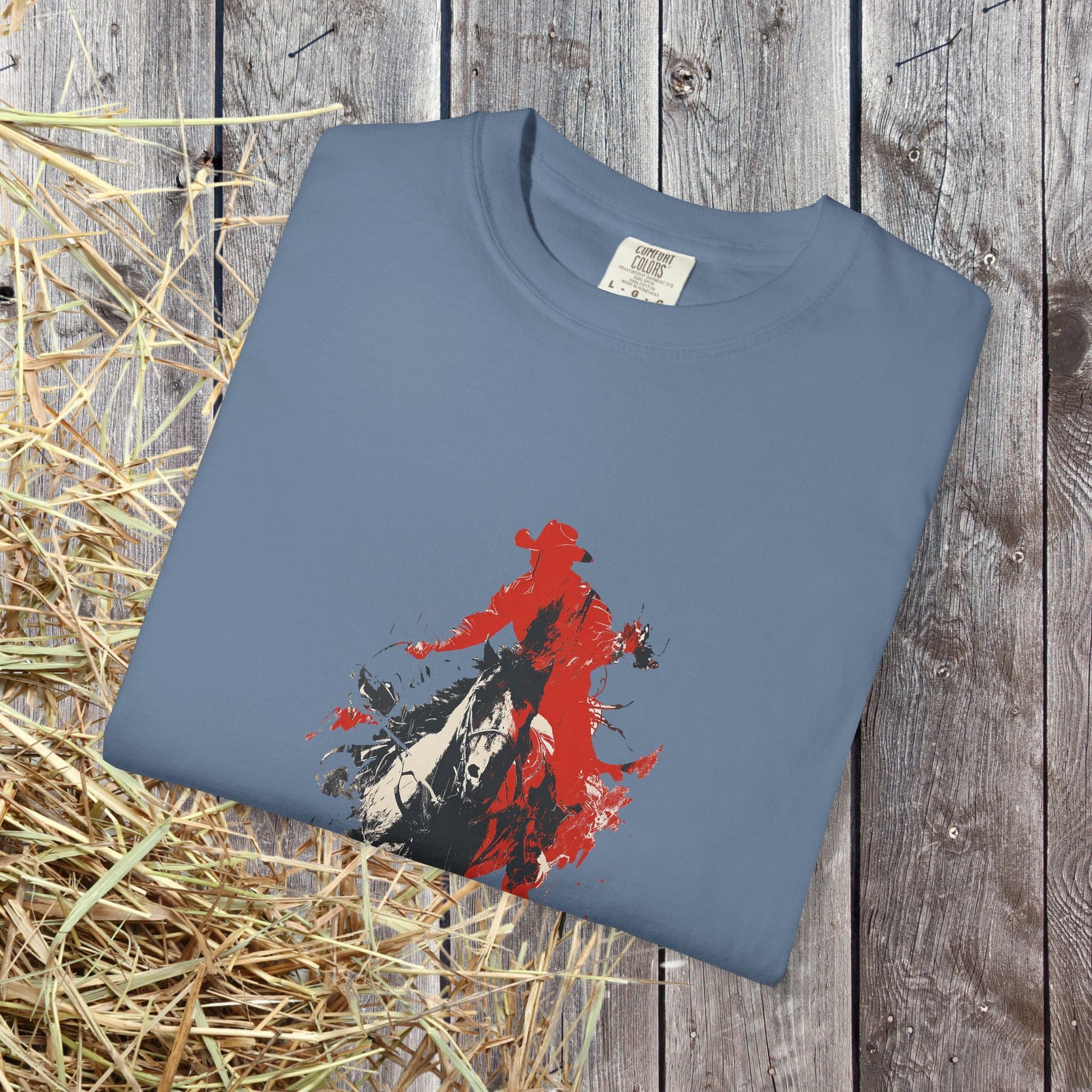 Cowboy Pop Art T-Shirt - Western Tee, Rodeo Cowgirls & Cowboys - FlooredByArt