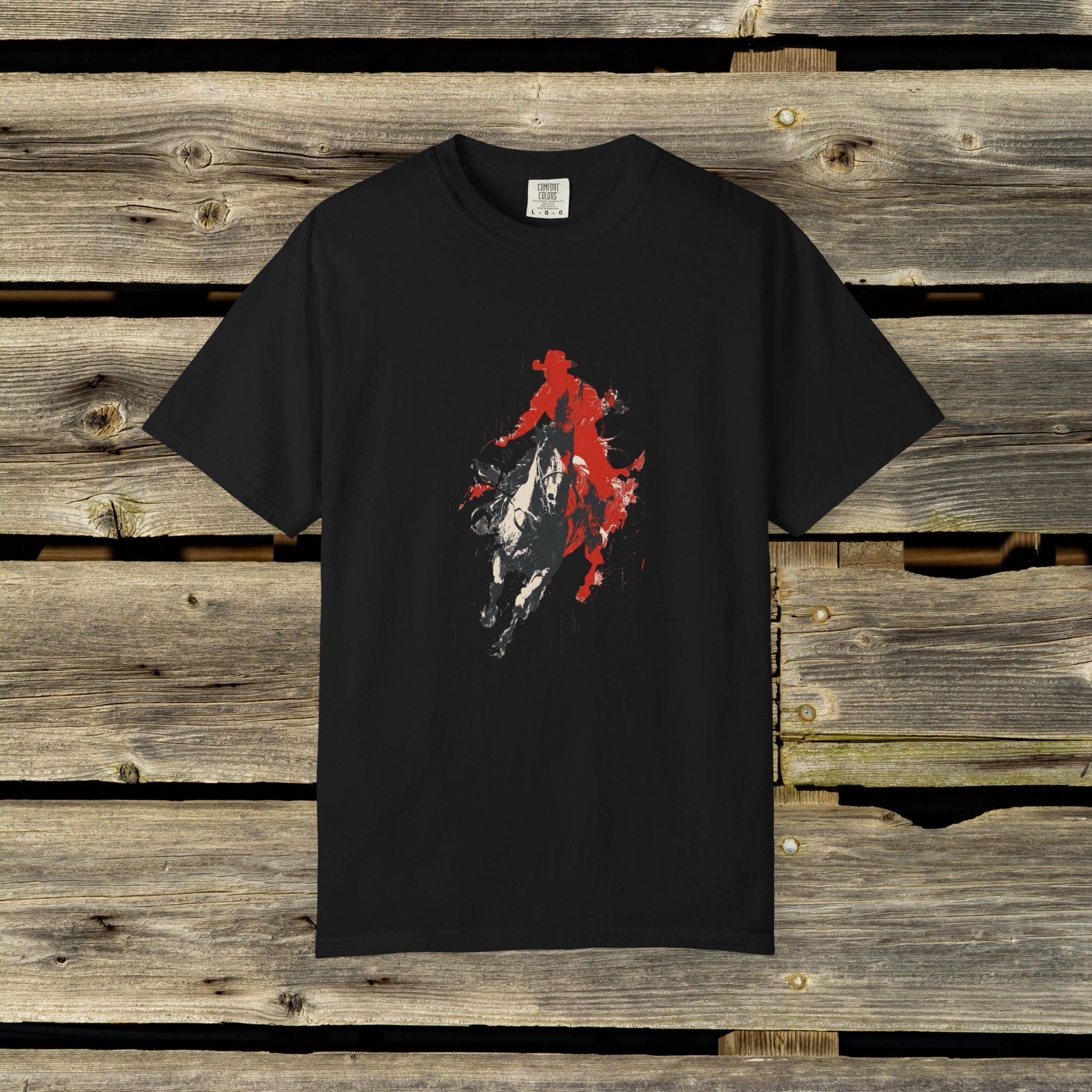 Cowboy Pop Art T-Shirt - Western Tee, Rodeo Cowgirls & Cowboys - FlooredByArt