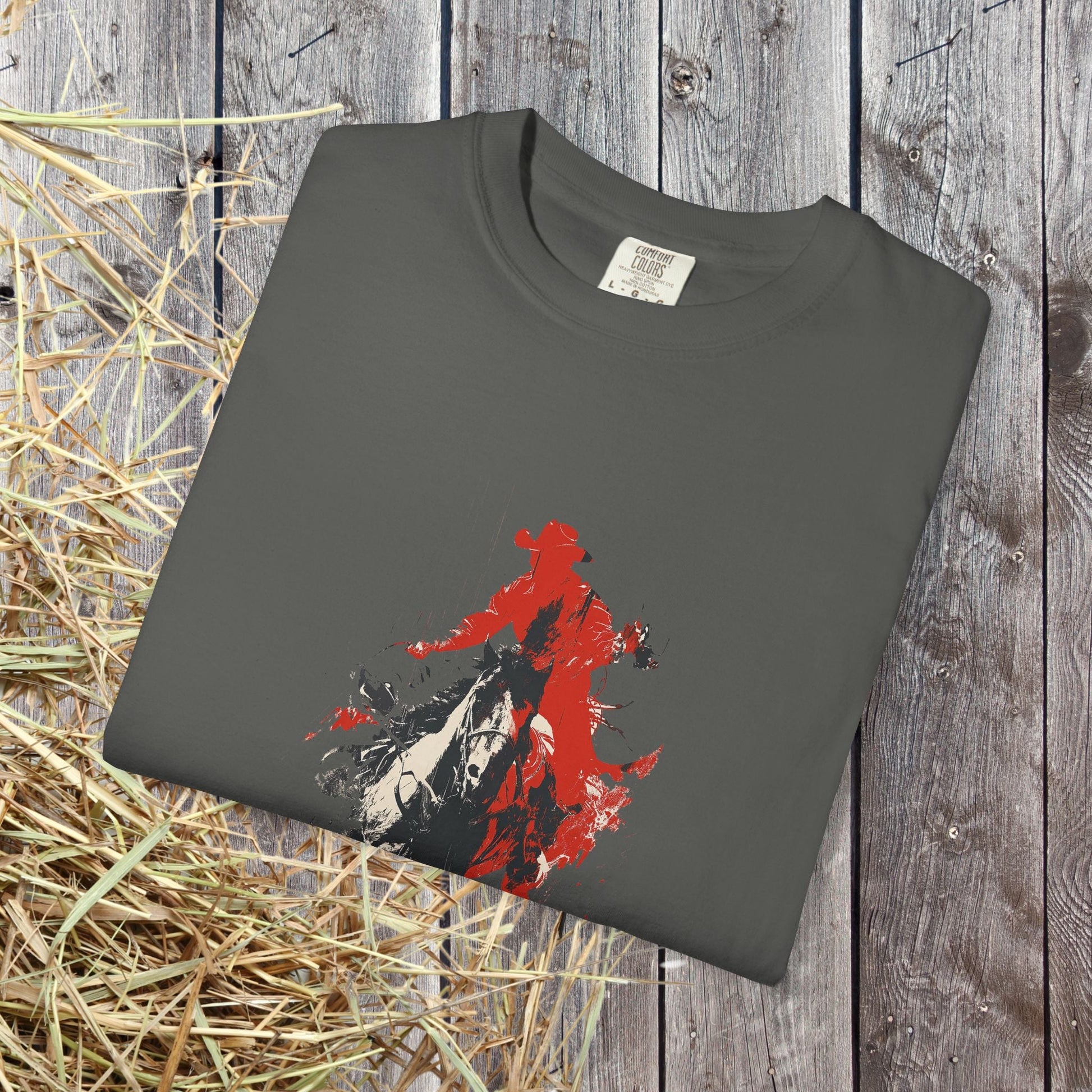 Cowboy Pop Art T-Shirt - Western Tee, Rodeo Cowgirls & Cowboys - FlooredByArt