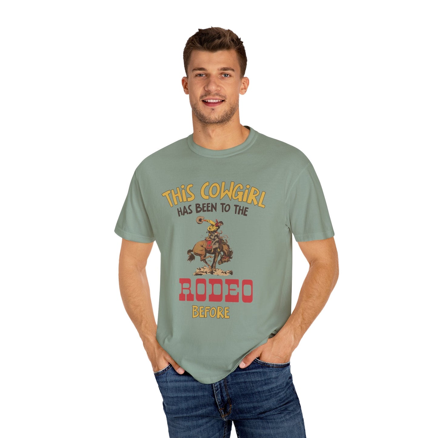 Cowgirl Rodeo Comfort Colors T - Shirt, Vintage Western Shirt, Retro Rodeo Shirt - FlooredByArt