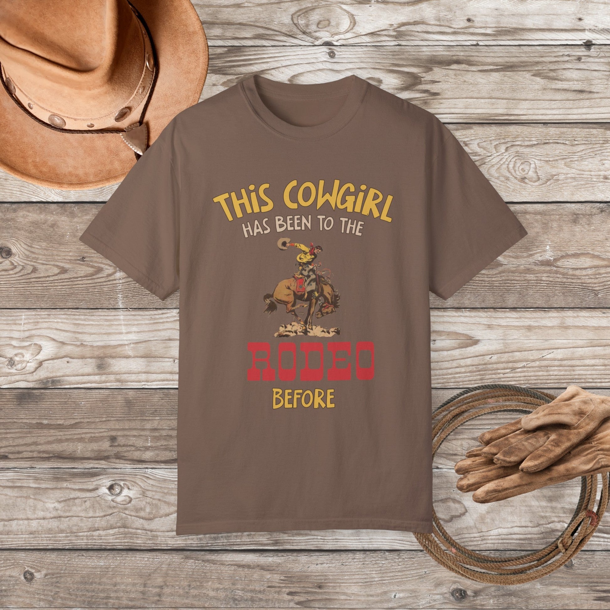 Cowgirl Rodeo Comfort Colors T - Shirt, Vintage Western Shirt, Retro Rodeo Shirt - FlooredByArt