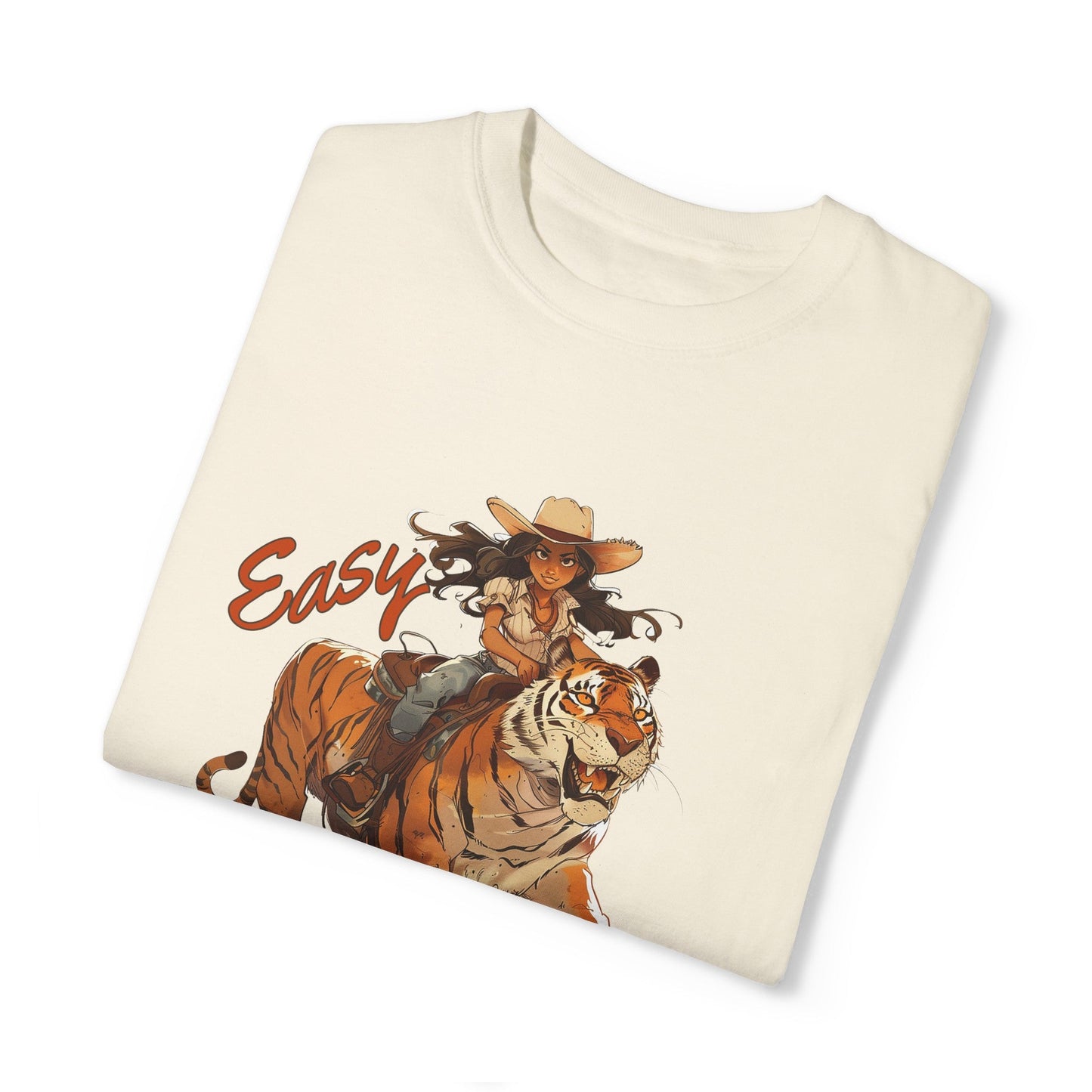 Cowgirl Shirt, Easy Tiger, Country Concert Tee, Western Graphic Tee, Oversized Cowgirl Tee - FlooredByArt