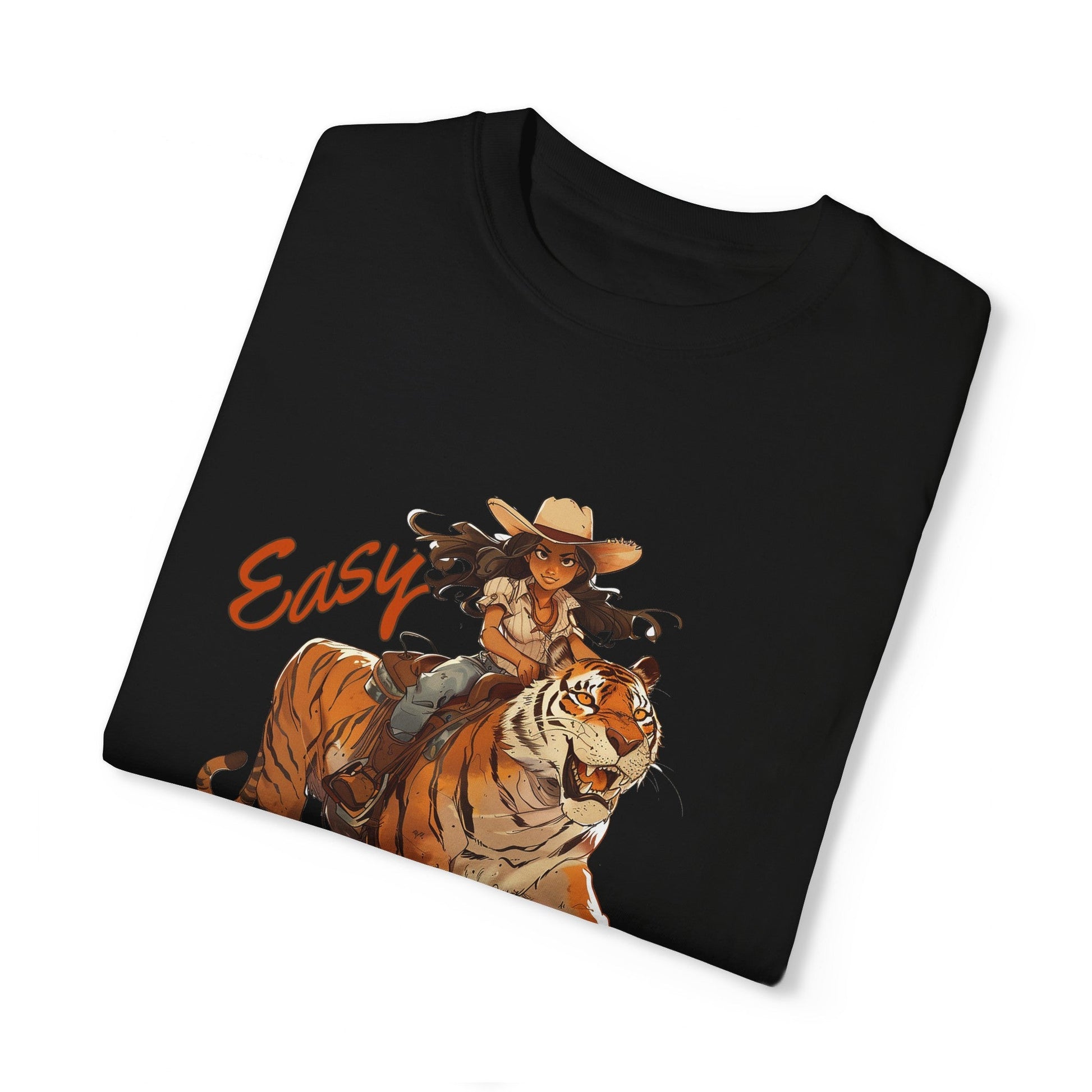 Cowgirl Shirt, Easy Tiger, Country Concert Tee, Western Graphic Tee, Oversized Cowgirl Tee - FlooredByArt