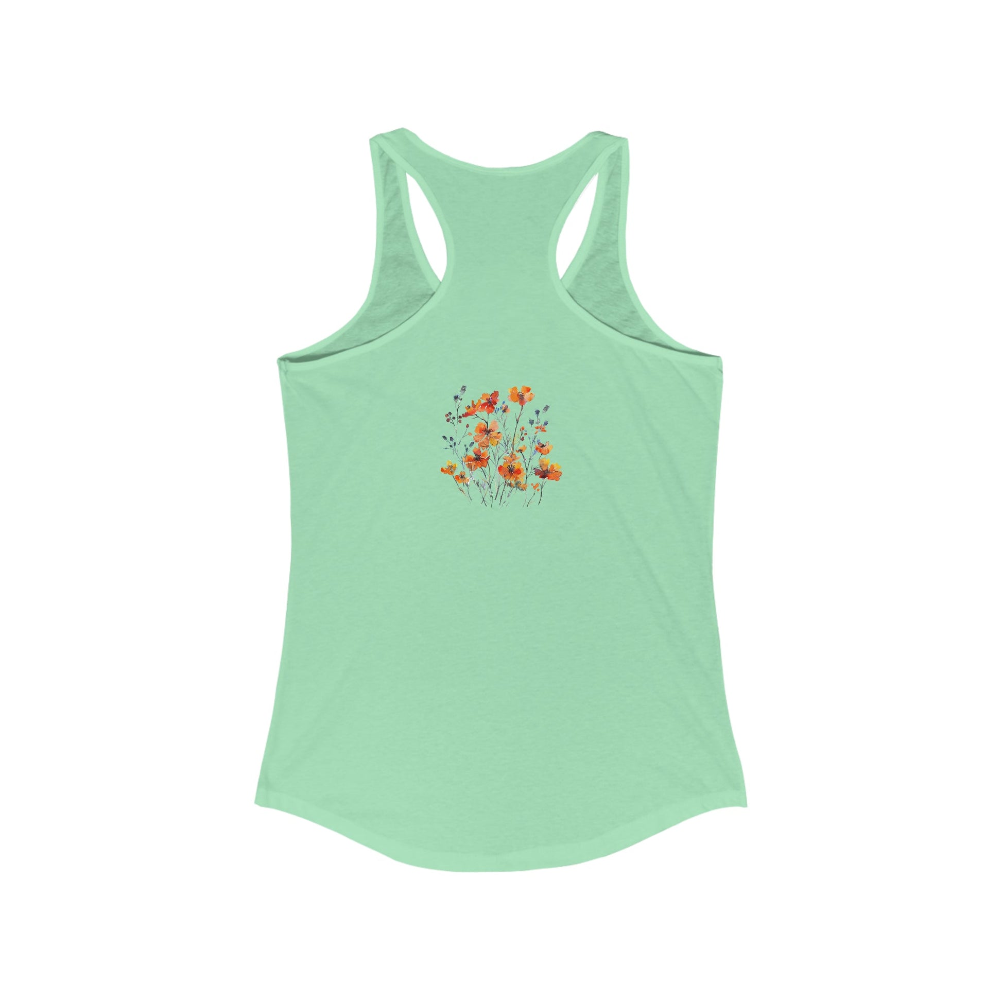 Cowgirl & Tequila Tank Top With Wildflowers Floral Design, Racerback Tank Top - FlooredByArt