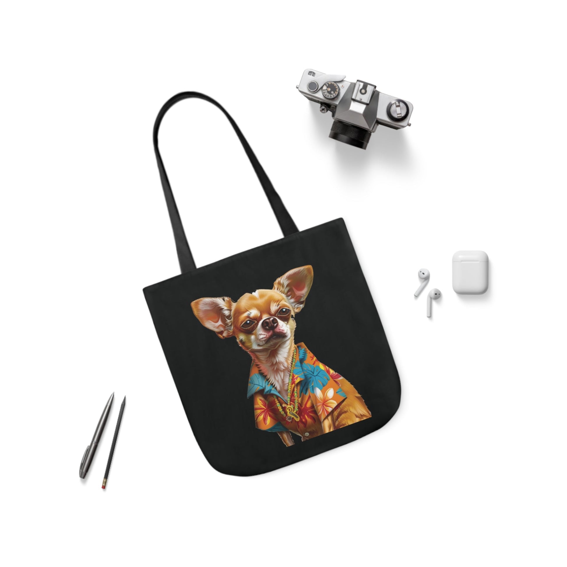 Cute Beach Chihuahua Dog Tote Bag - Fashion Fashionista Dog Carry All Tote Bag - FlooredByArt