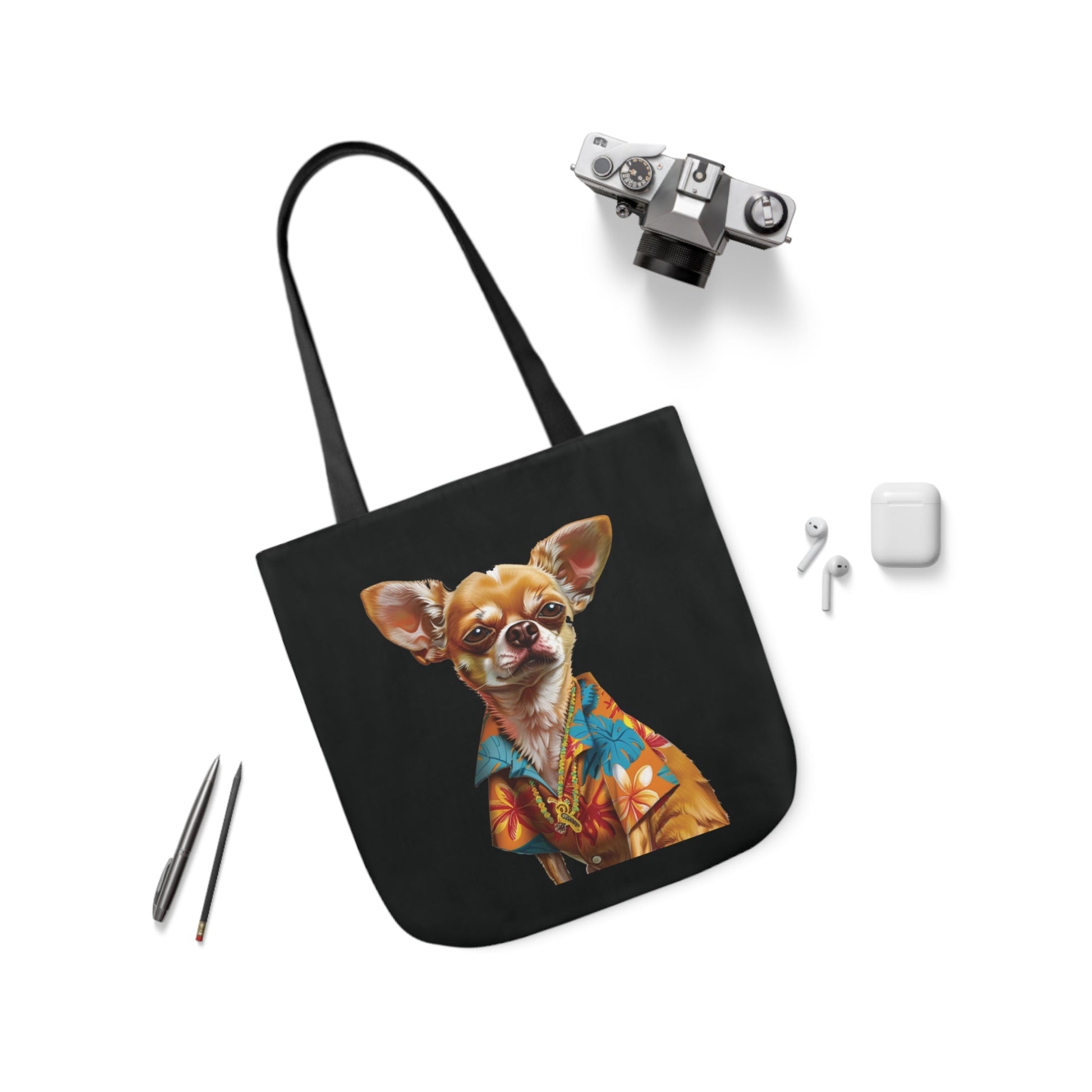 Cute Beach Chihuahua Dog Tote Bag - Fashion Fashionista Dog Carry All Tote Bag - FlooredByArt