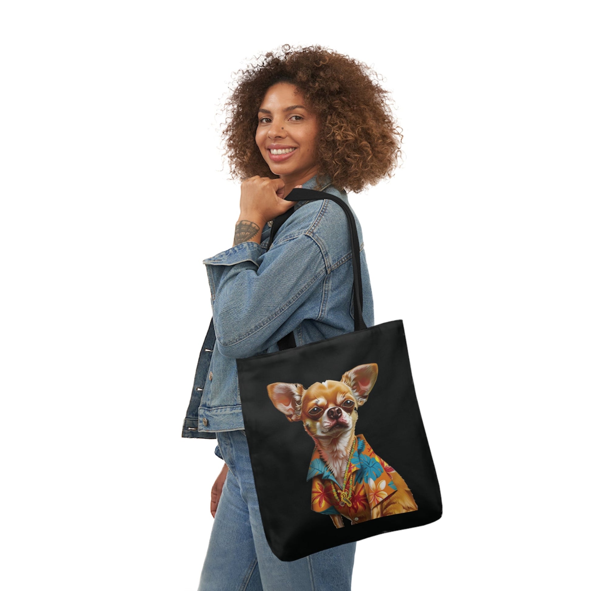 Cute Beach Chihuahua Dog Tote Bag - Fashion Fashionista Dog Carry All Tote Bag - FlooredByArt