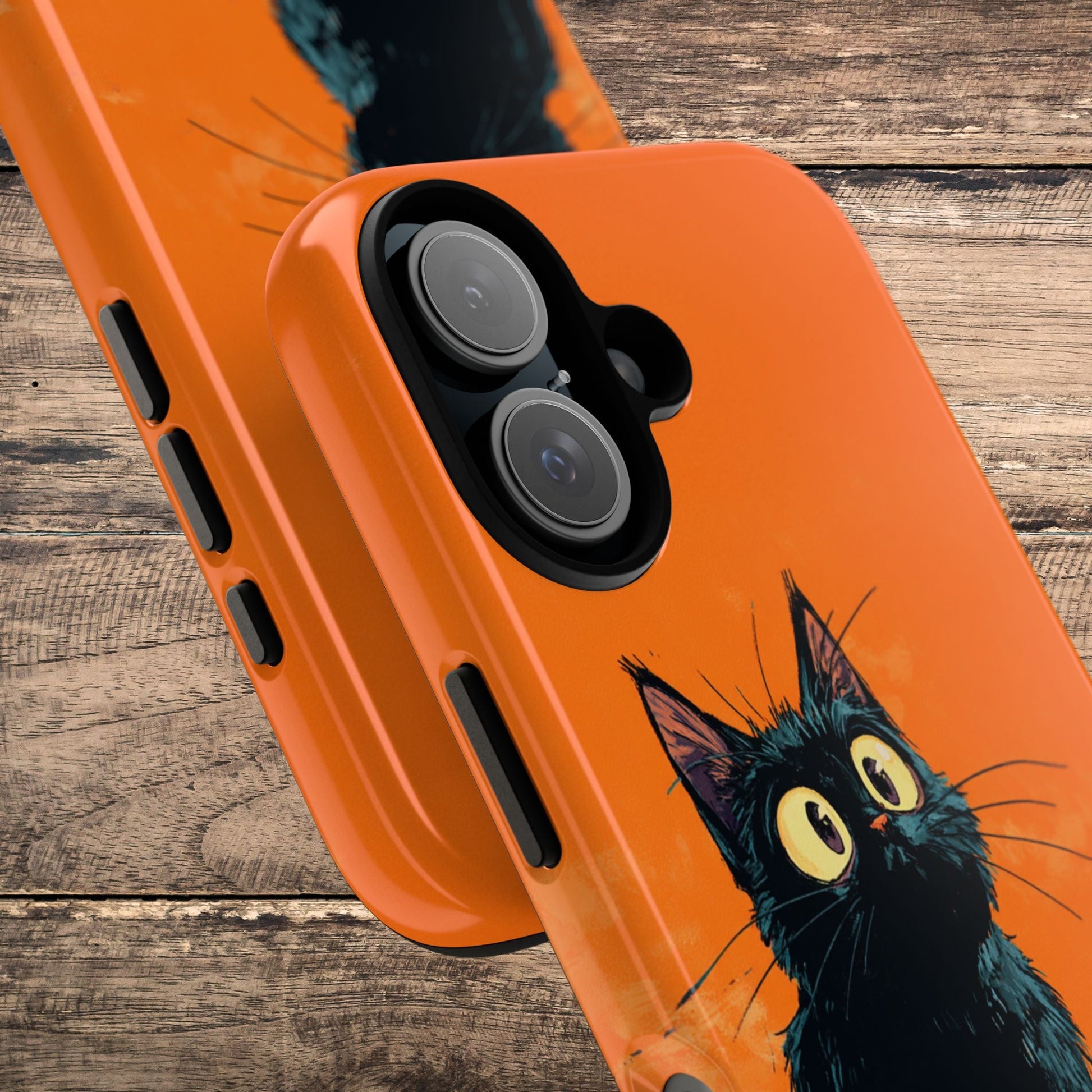 Cute Cat iPhone Case, Tough Phone Cover, iPhone 16, 15, 14 series - FlooredByArt
