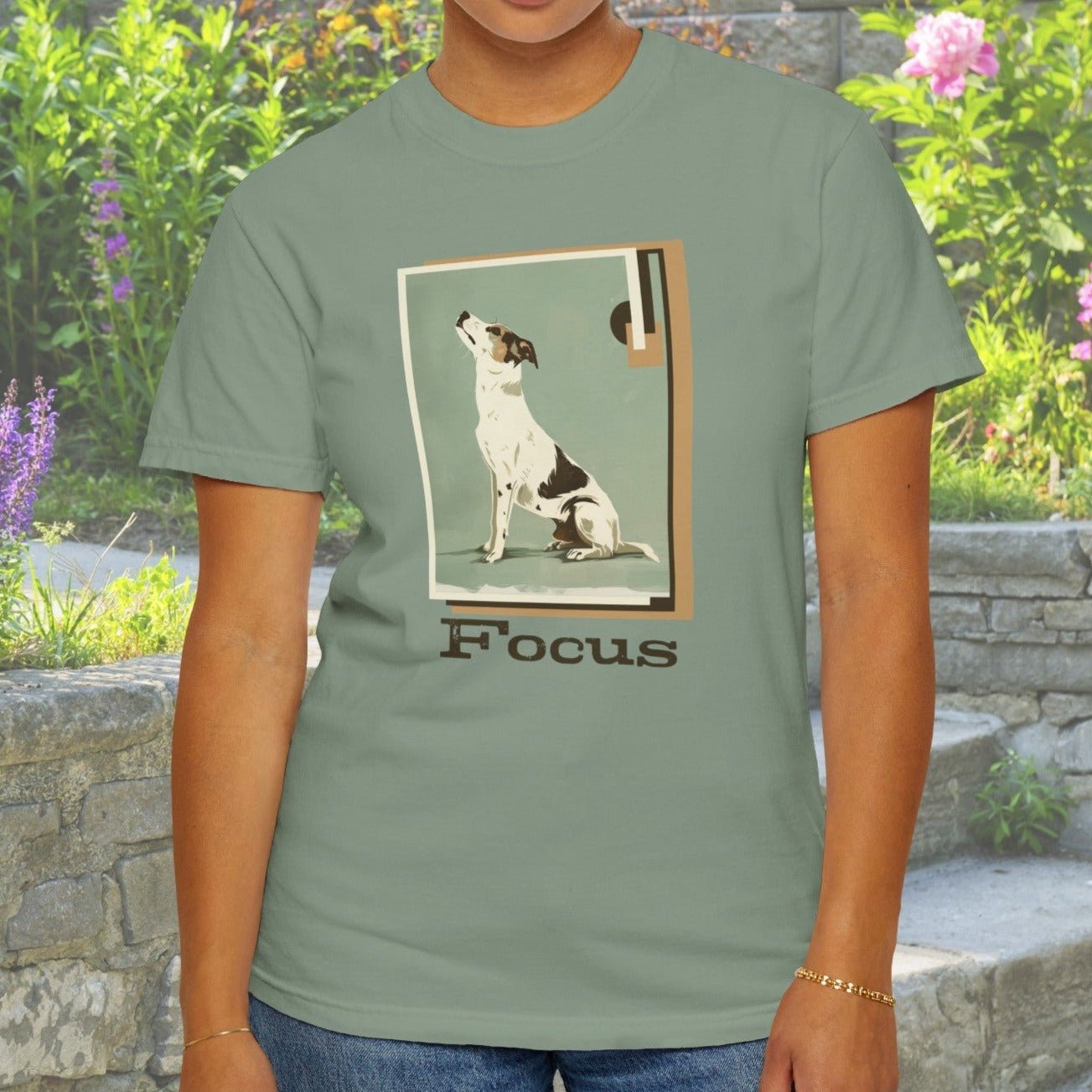 Dog T - shirt, Art Deco Poster Illustration Of Dog Shirt, Perfect for Art and Dog Lovers - FlooredByArt