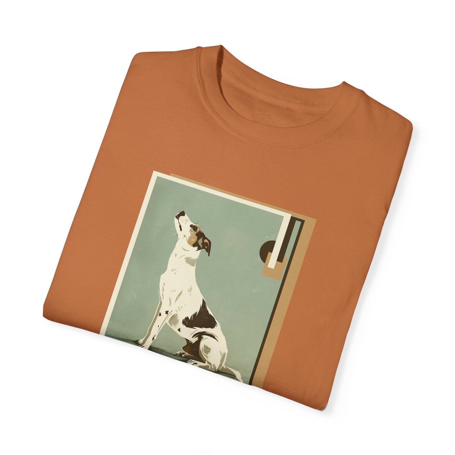 Dog T - shirt, Art Deco Poster Illustration Of Dog Shirt, Perfect for Art and Dog Lovers - FlooredByArt