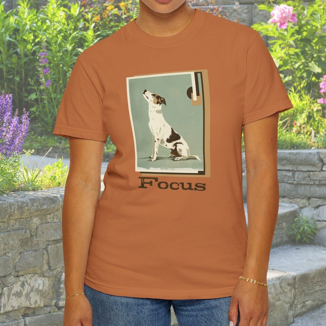 Dog T - shirt, Art Deco Poster Illustration Of Dog Shirt, Perfect for Art and Dog Lovers - FlooredByArt